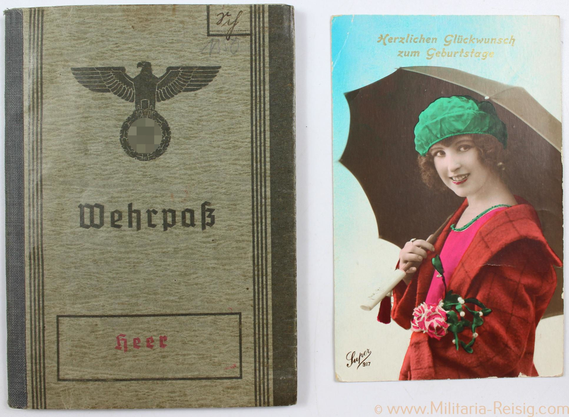 Wehrpass Artillerie Regiment 9 Siegen / Pferdelazarett 592