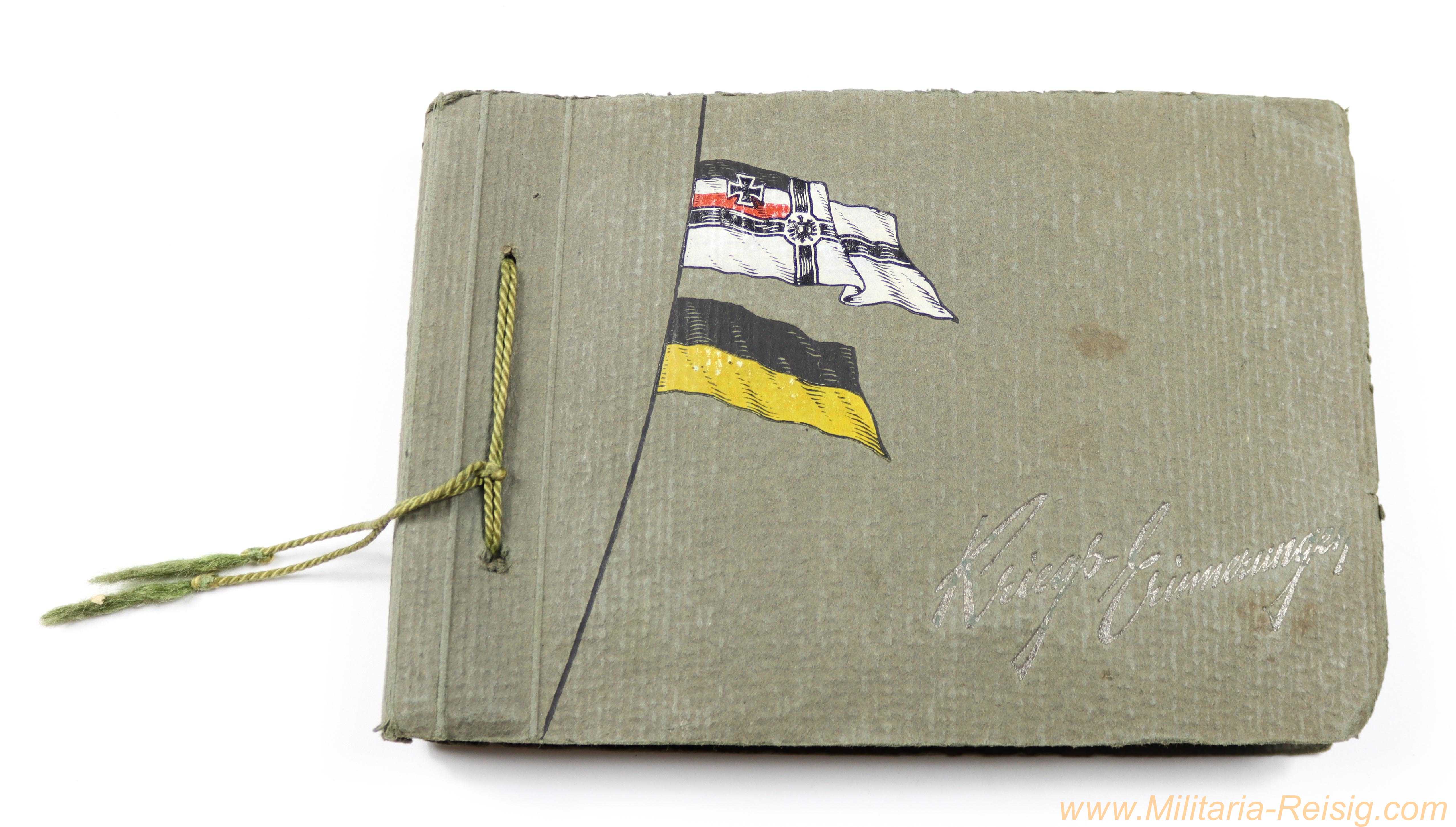 Fotoalbum "Kriegserinnerungen" – 35 Fotos und Postkarten – 1. Weltkrieg / Kaiserzeit
