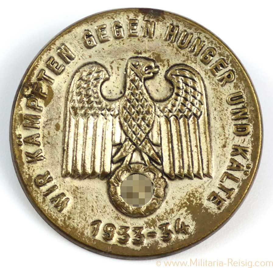 WHW Abzeichen - Wir kämpfen gegen Hunger und Kälte 1933-34