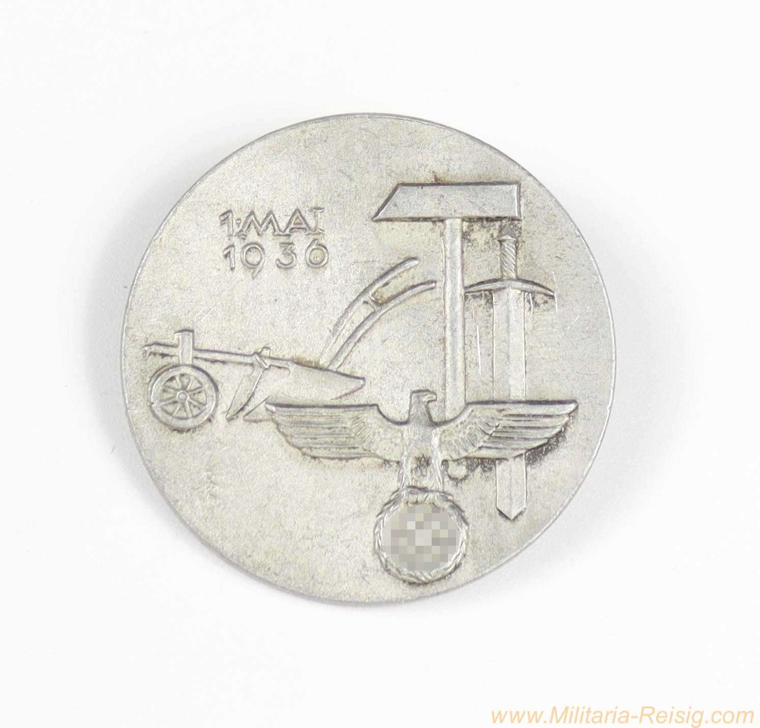 Abzeichen "Tag der Arbeit 1936" - Hersteller Schantz & Epperlein Altenhammer OBPF