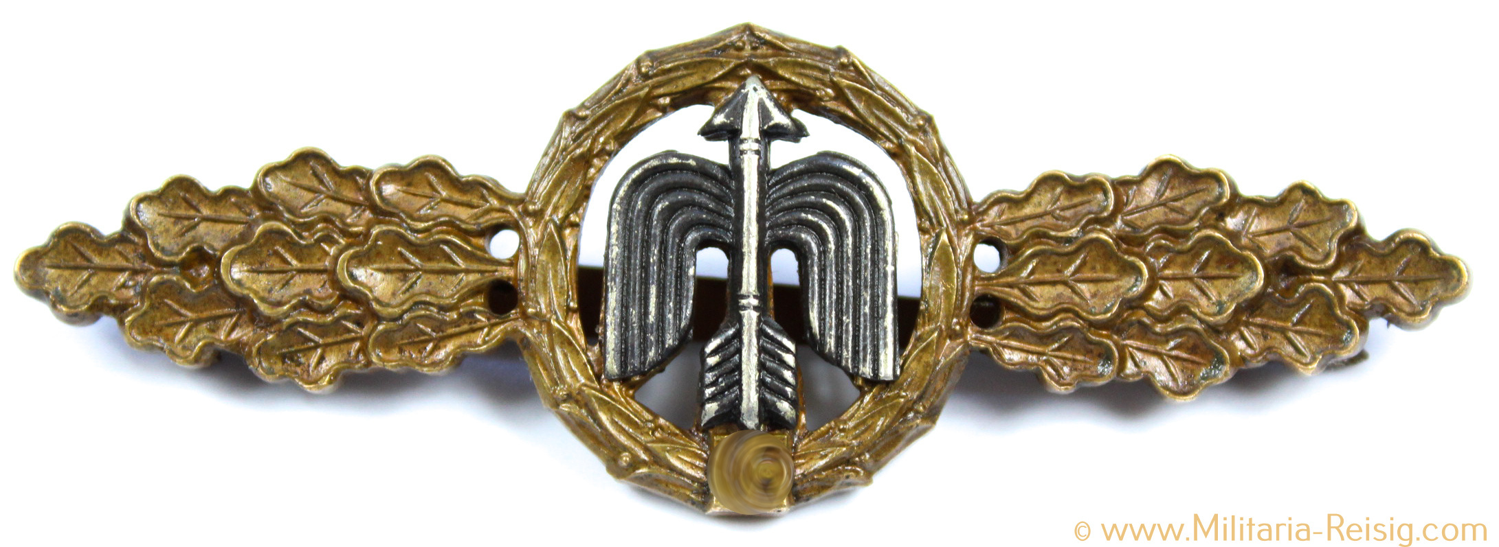 Frontflugspange für Jäger in Bronze, Hersteller C.E. Juncker, Berlin