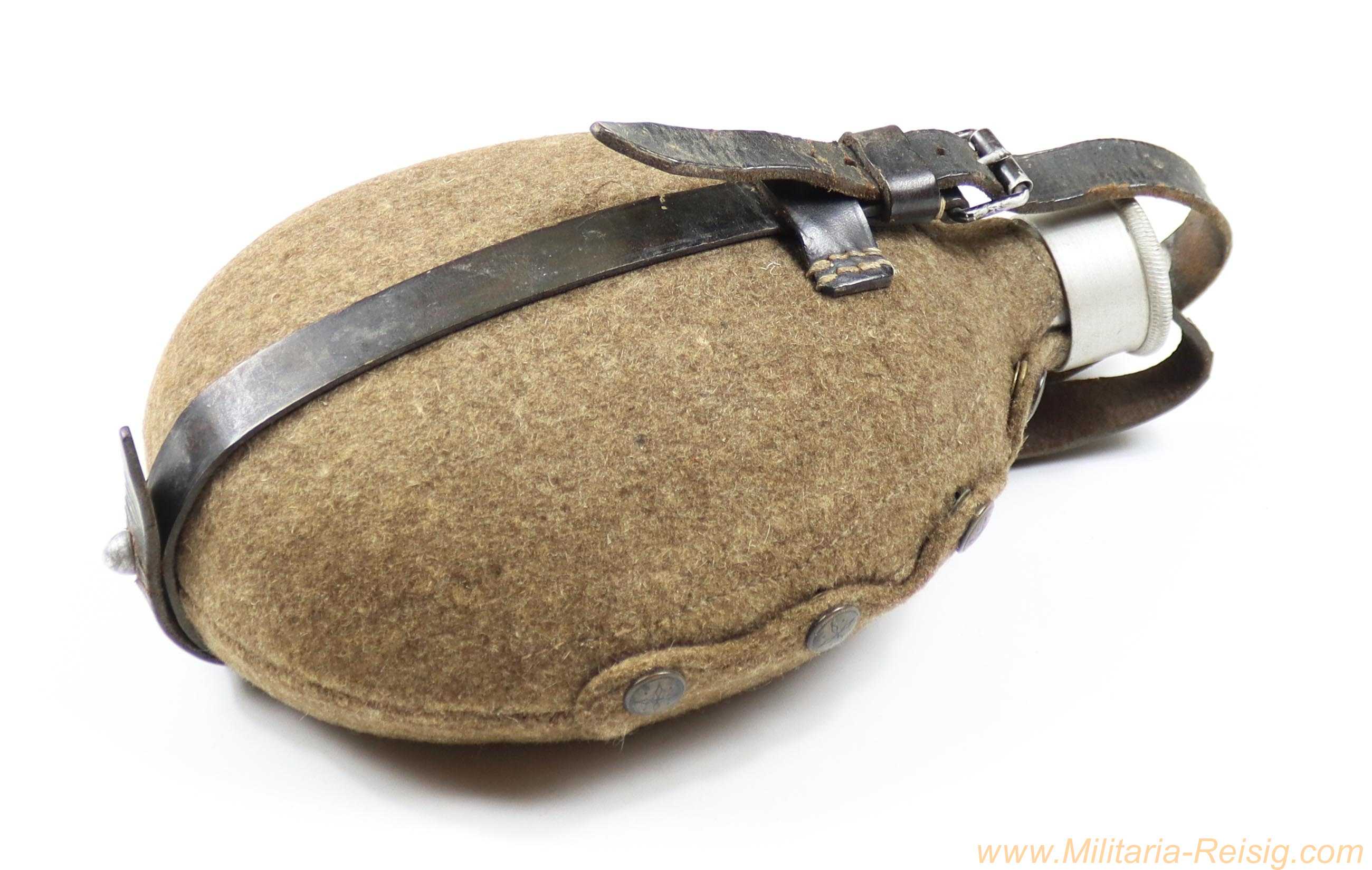 Wehrmacht Feldflasche – Aluminium – Hersteller "ESB 39"