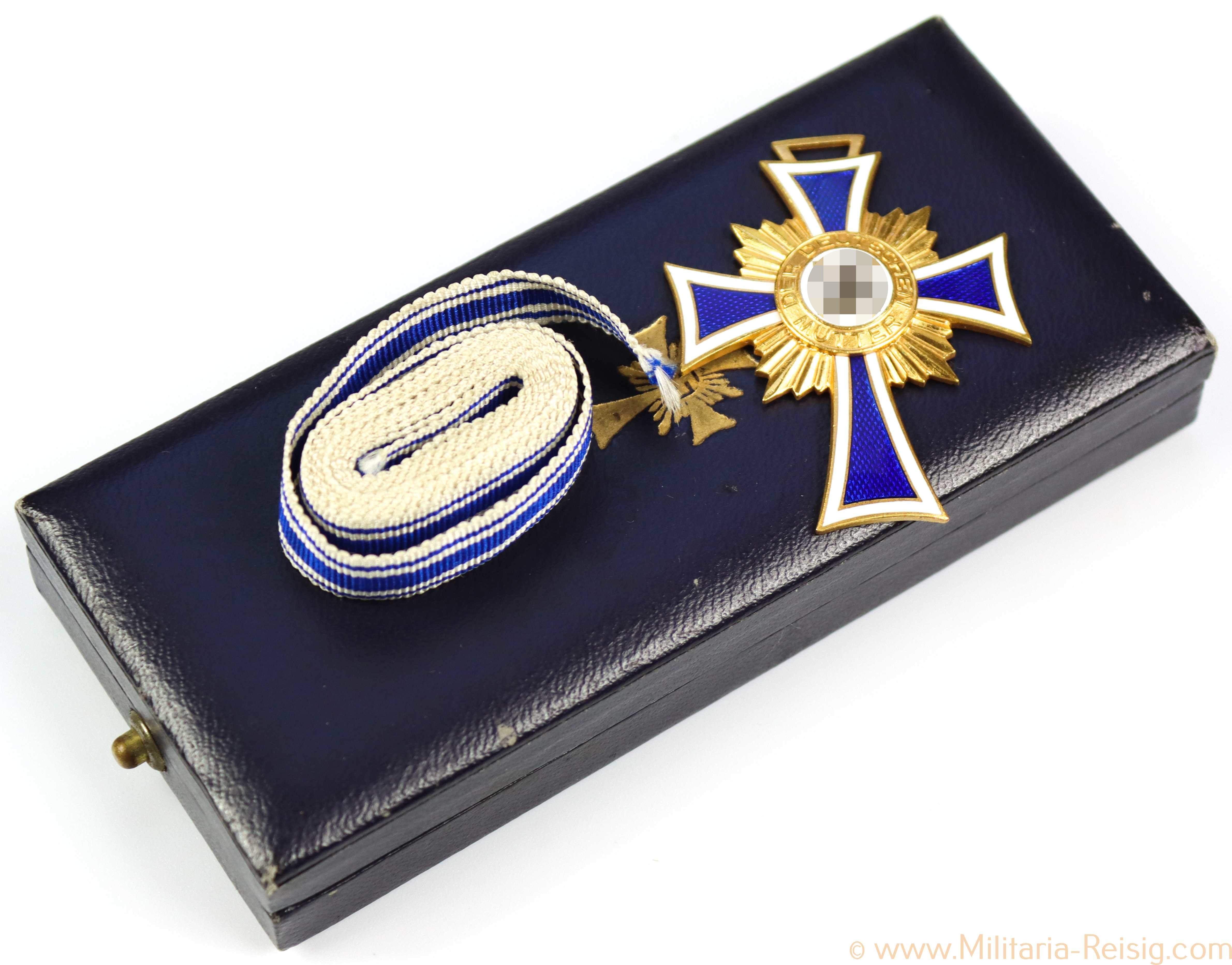 Mutterkreuz in Gold im Etui, Hersteller C.F. Zimmermann, Pforzheim