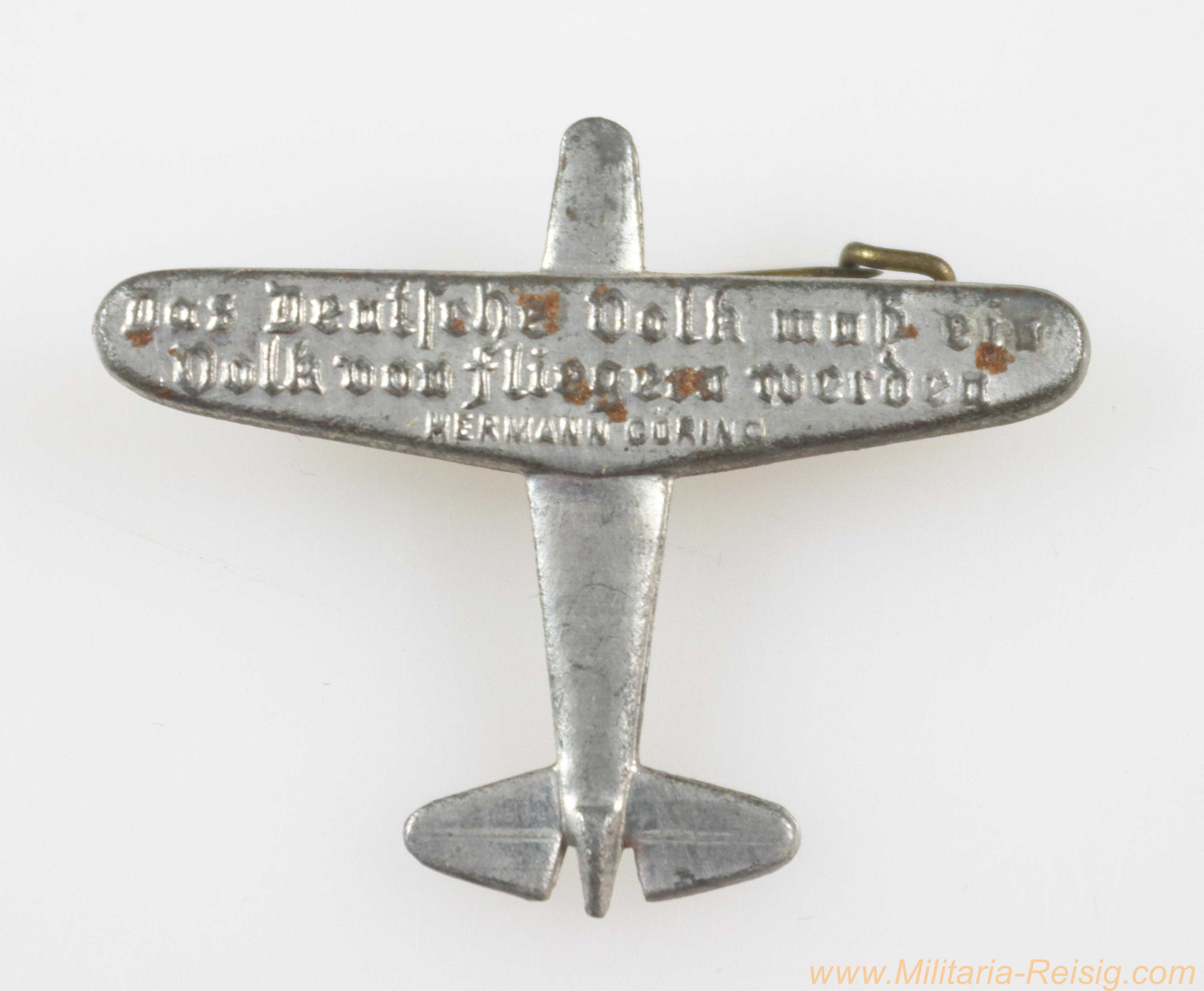 Veranstaltungsabzeichen "Das Deutsche Volk muss ein Volk von Fliegern werden - Hermann Göring"