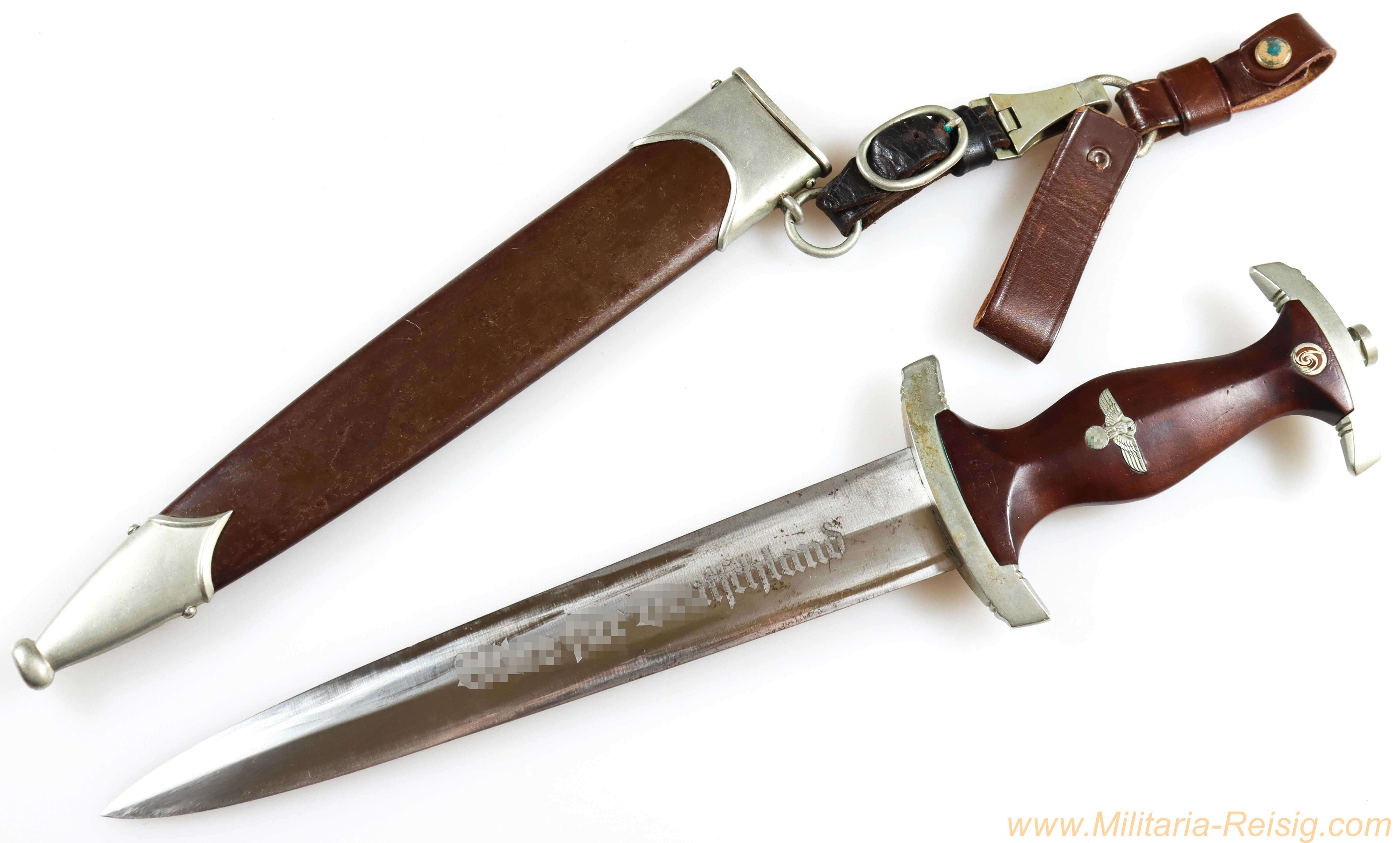 SA Dolch mit Gehänge, Hersteller Carl August Meis, Solingen