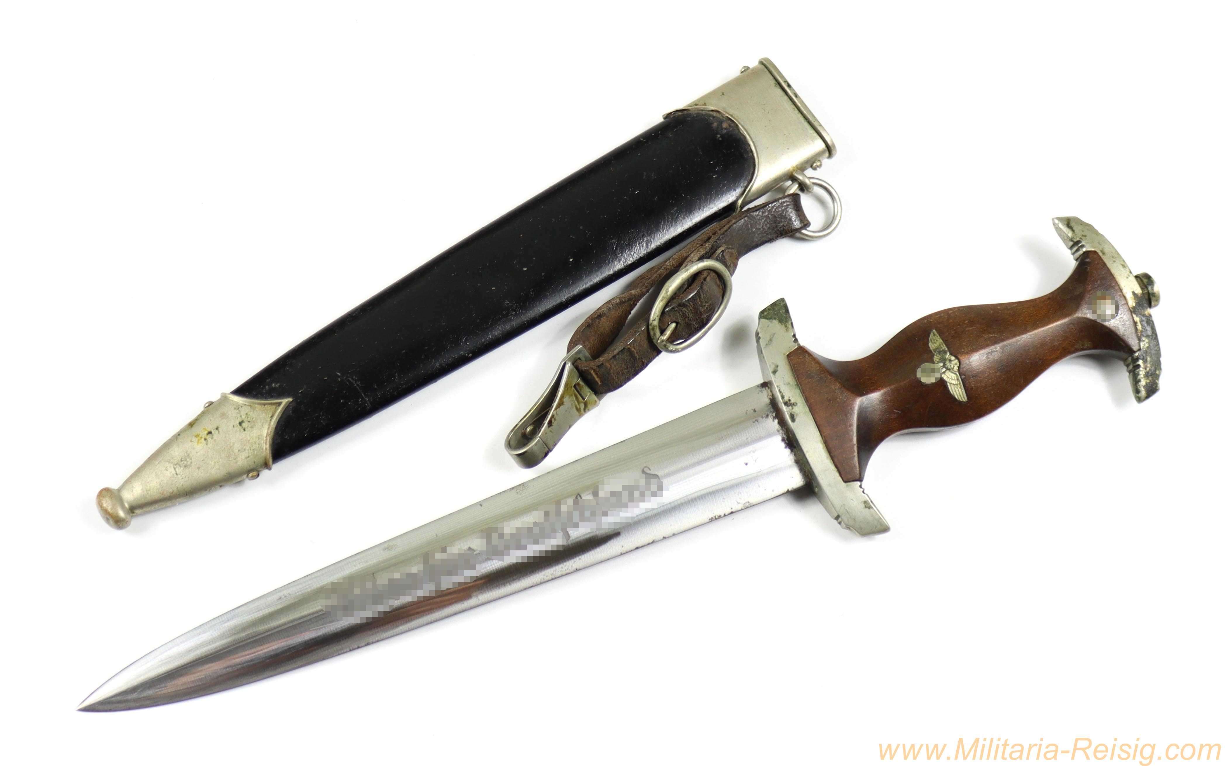 NSKK-Dolch in ehemaliger Röhm-Ausführung mit Gehänge, Hersteller Carl Eickhorn, Solingen