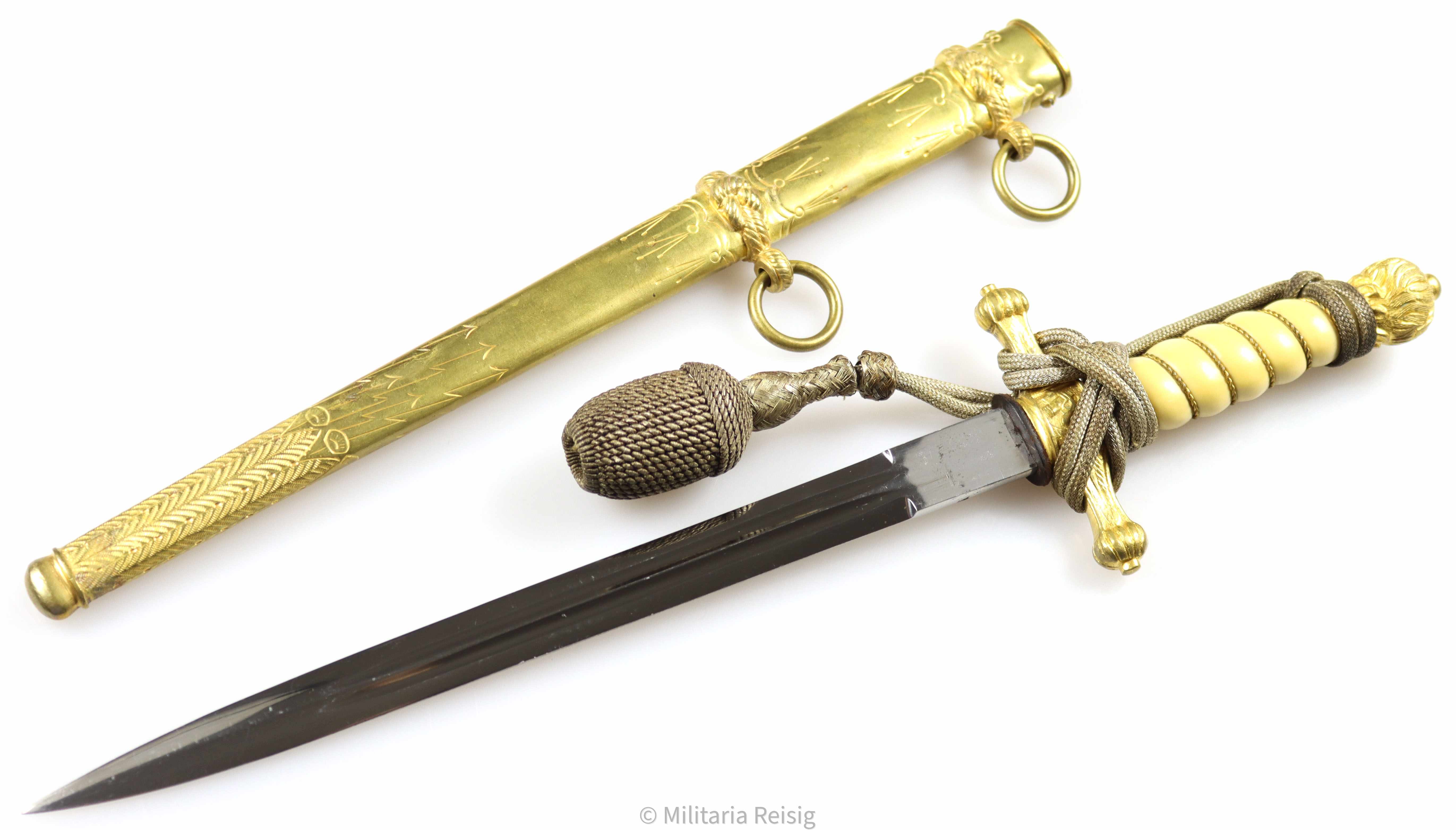 Reichsmarine Offiziersdolch für Offiziere mit Portepee um 1920, Kammerstück