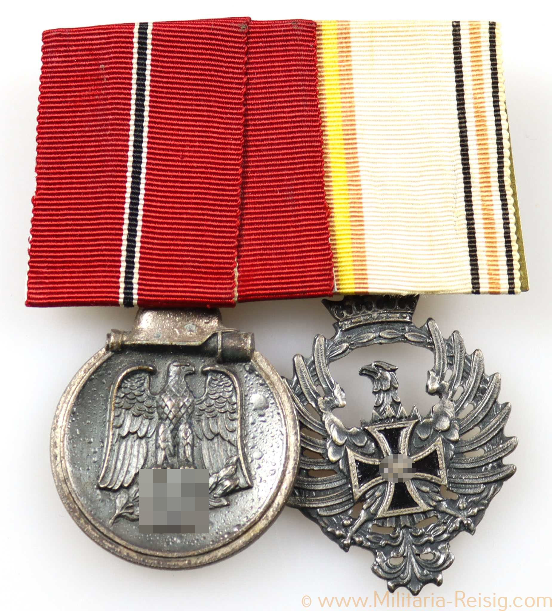 2er Ordensspange (Ostmedaille u. Erinnerungsmedaille Feldzug in Russland)