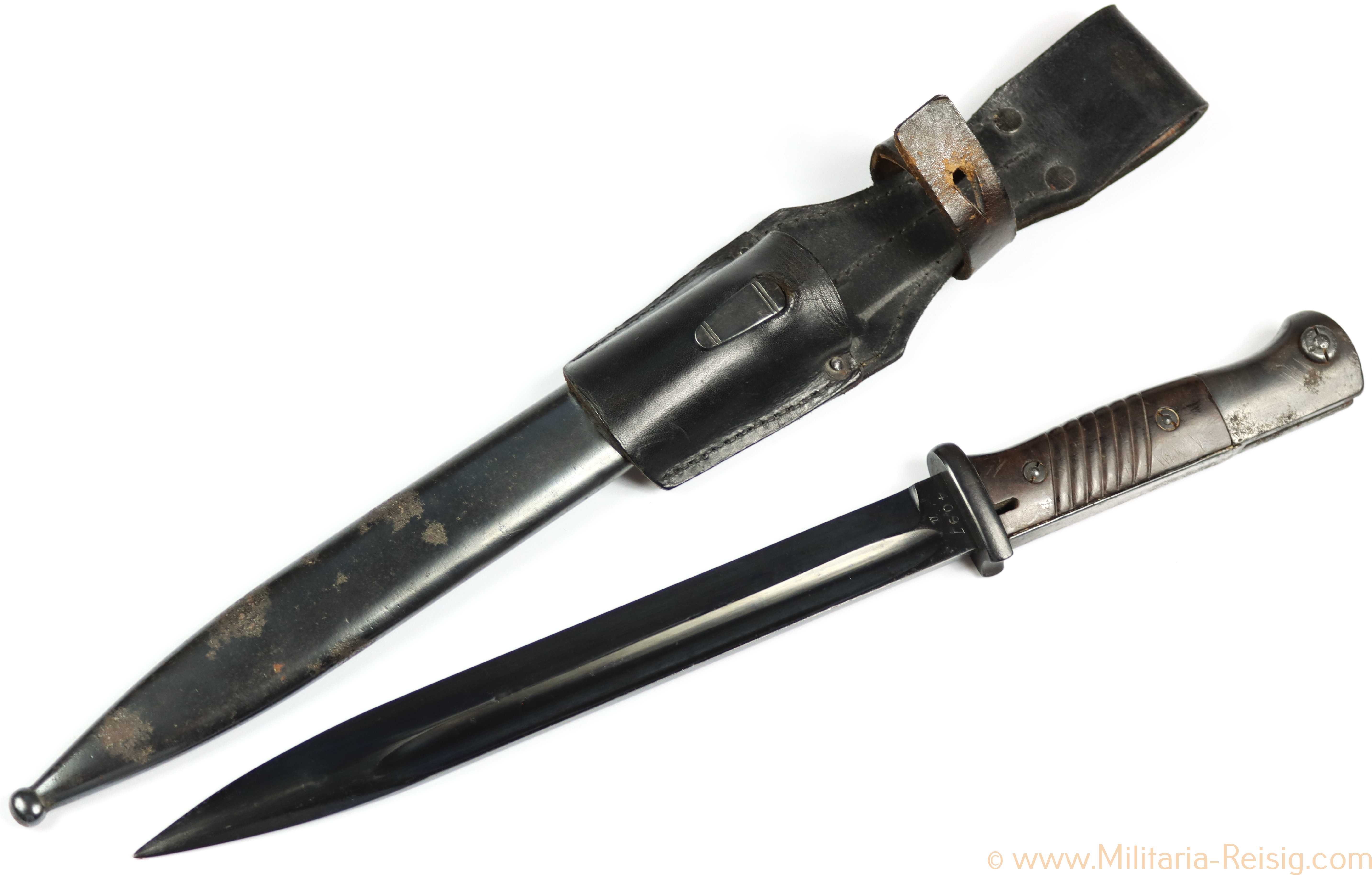 K98 Bajonett, Hersteller E. & F. Hörster, Solingen / Nummerngleich!