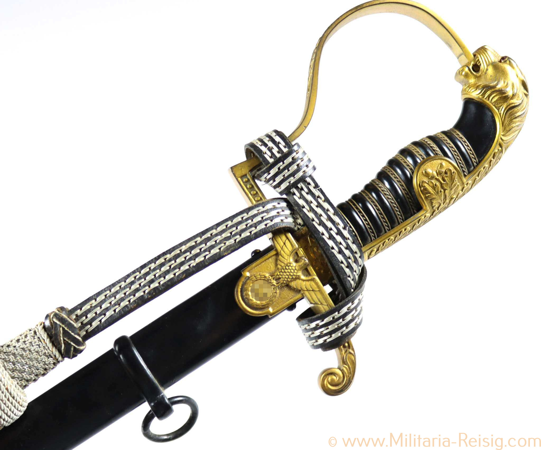 Wehrmacht Löwenkopfsäbel für Offiziere, Hersteller Anton Wingen Jr., Solingen