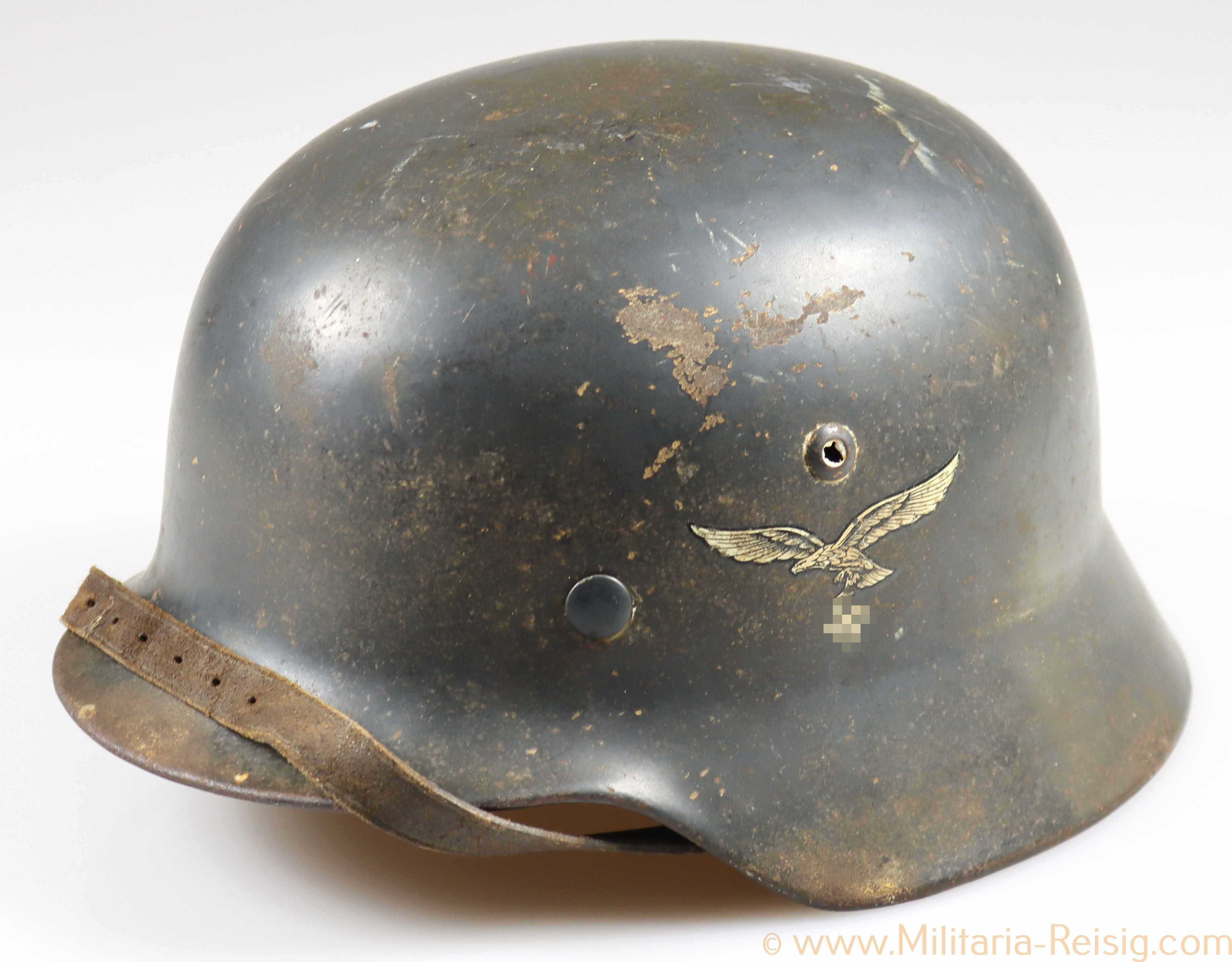 Stahlhelm der Luftwaffe M35, Doppelemblemer, Hersteller ET66