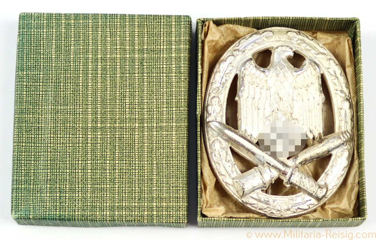 Allgemeines Sturmabzeichen in Schachtel, Hersteller Rudolf A. Karneth & Söhne, Gablonz