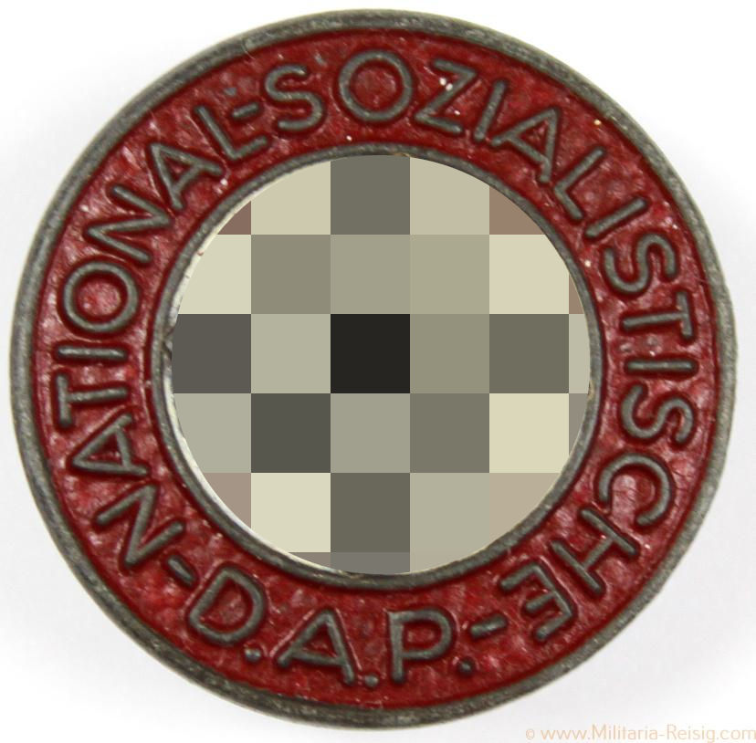 NSDAP Parteiabzeichen Knopfloch Version, Herst. RZM M1/42 (Kerbach & Israel, Dresden)