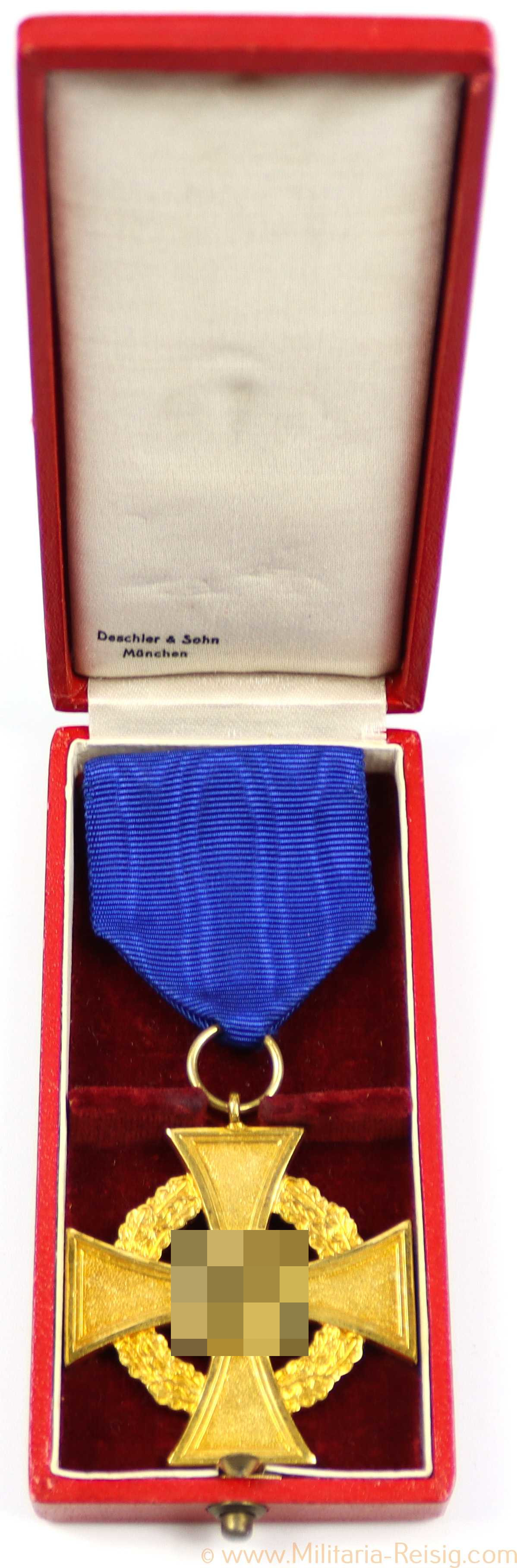 Treudienst Ehrenzeichen 40 Jahre im Etui, Herst. Deschler & Sohn, München