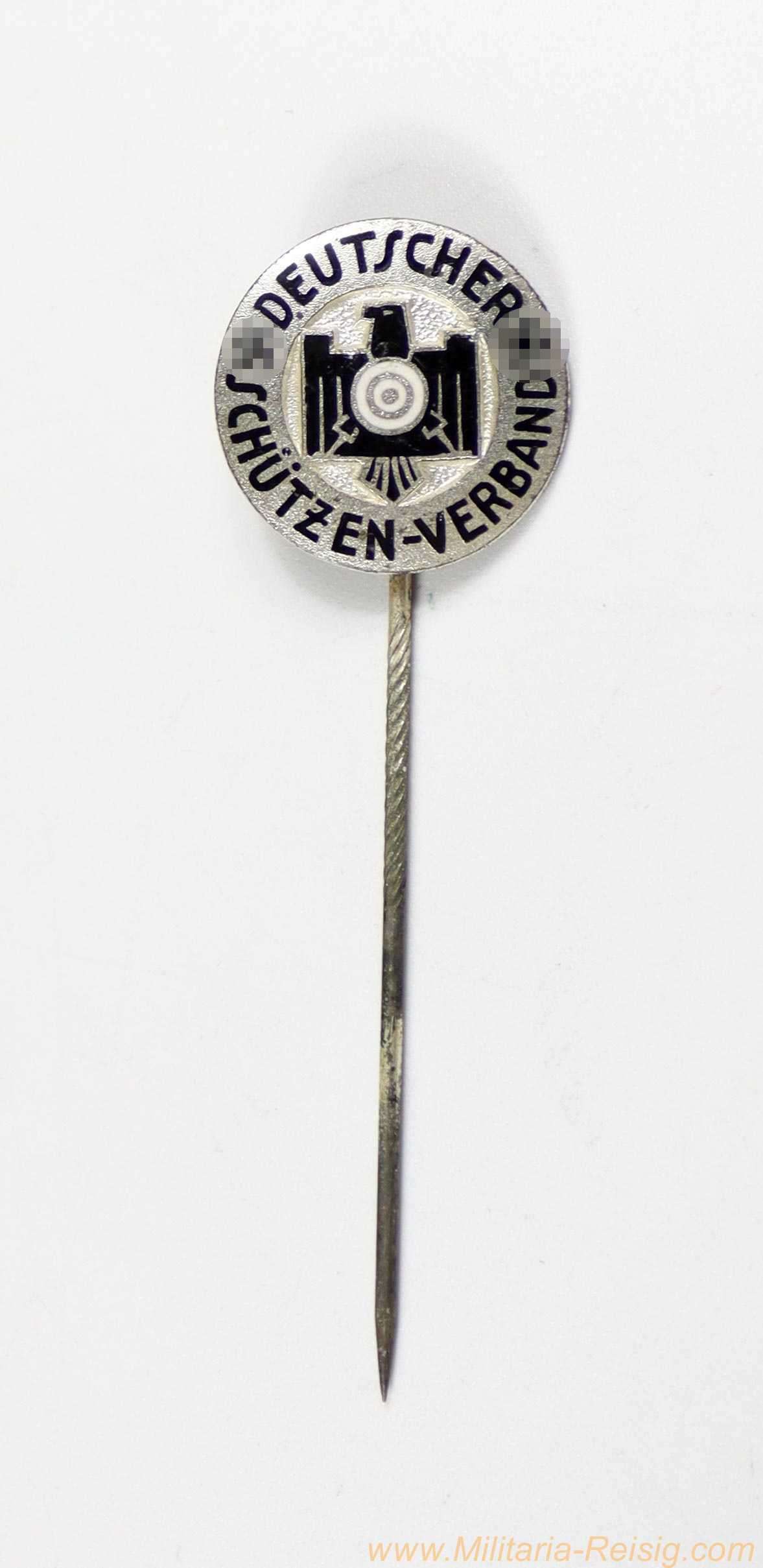 Anstecknadel "Deutscher Schützen-Verband" – Hersteller "E. Schmidhäussler, Pforzheim"