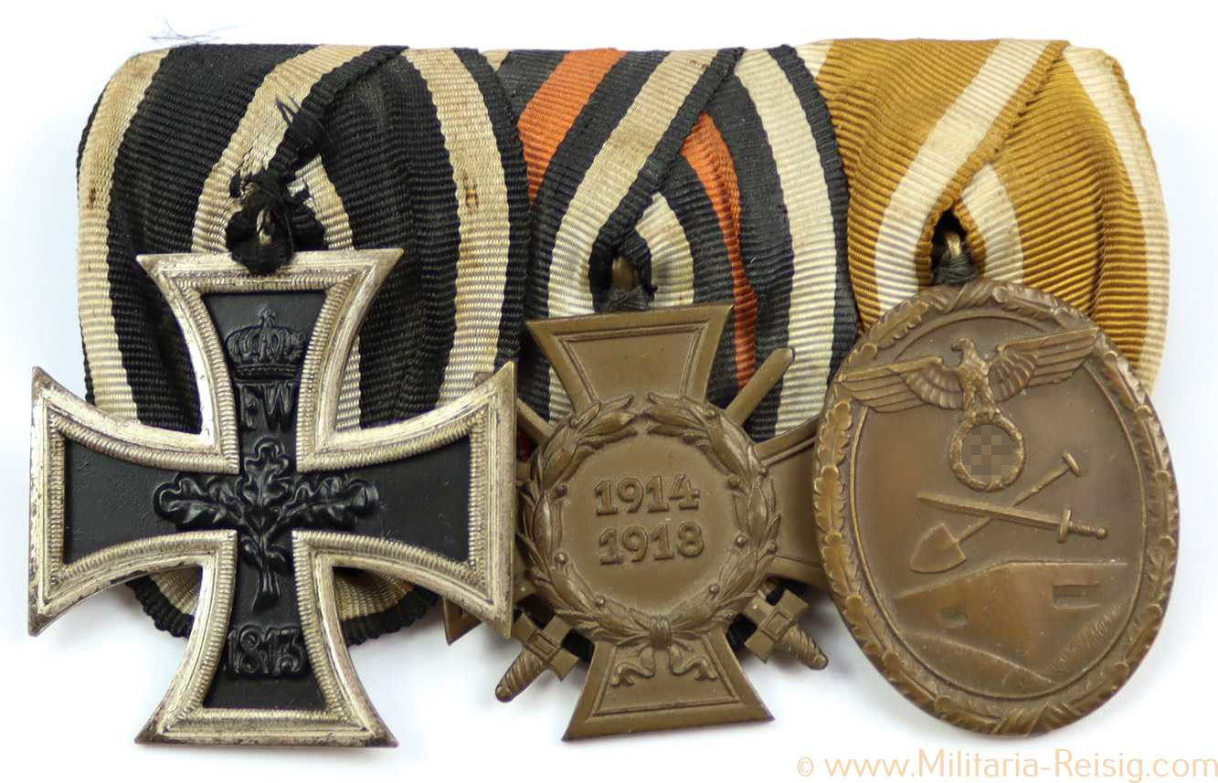 Ordensspange mit 3 Auszeichnungen