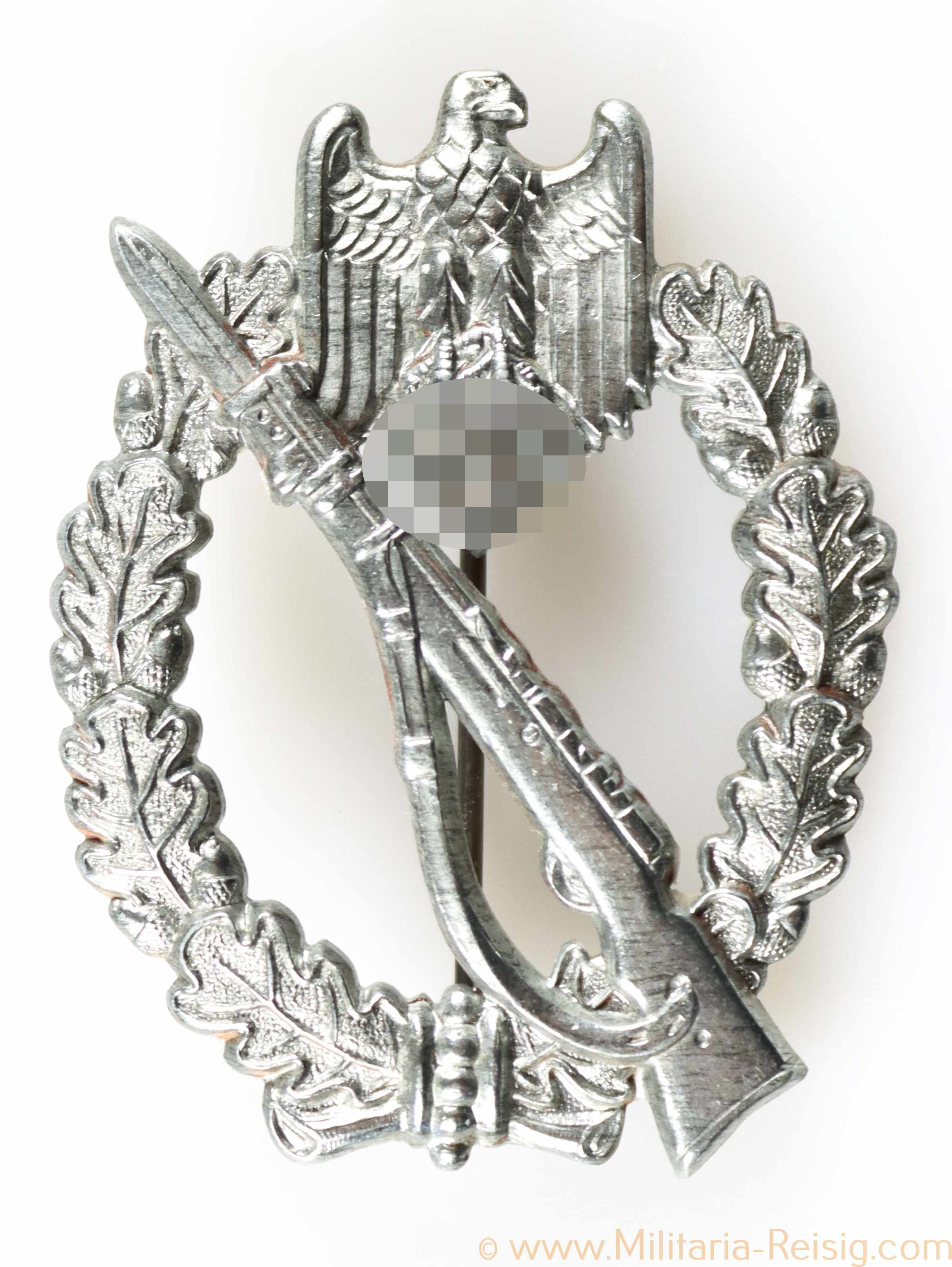 Infanterie Sturmabzeichen in Silber, “Pillow Crimp” Variante