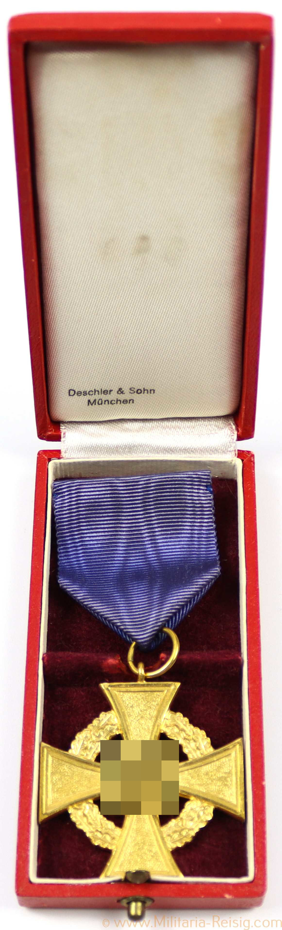 Treudienst Ehrenzeichen 40 Jahre im Etui, Herst. Deschler & Sohn, München