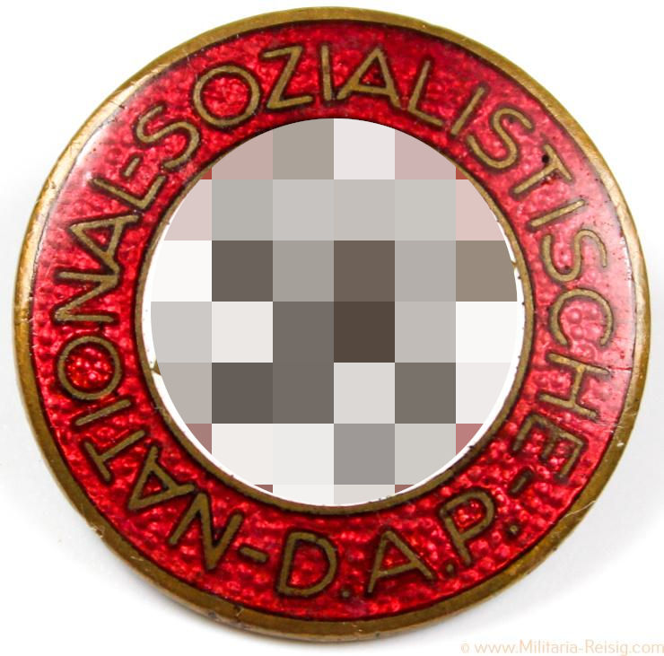 NSDAP Parteiabzeichen, Herst. RZM M1/162 (Konrad Seiboth, Gablonz am N.)