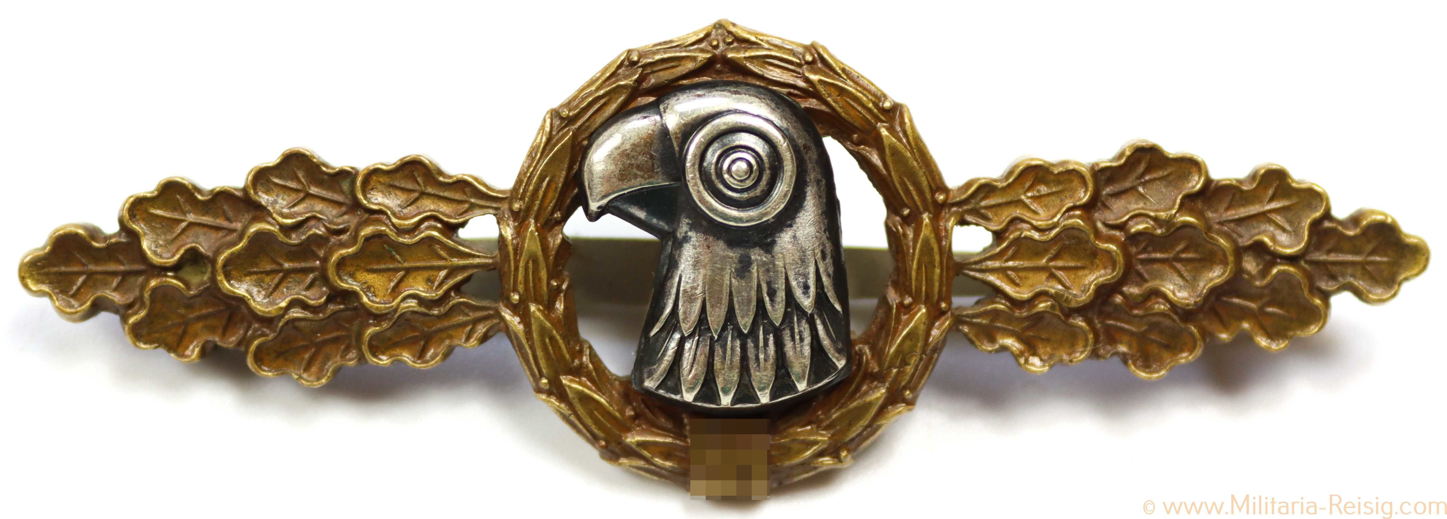 Frontflugspange für Aufklärer in Bronze, Herst. C.E. Juncker, Berlin