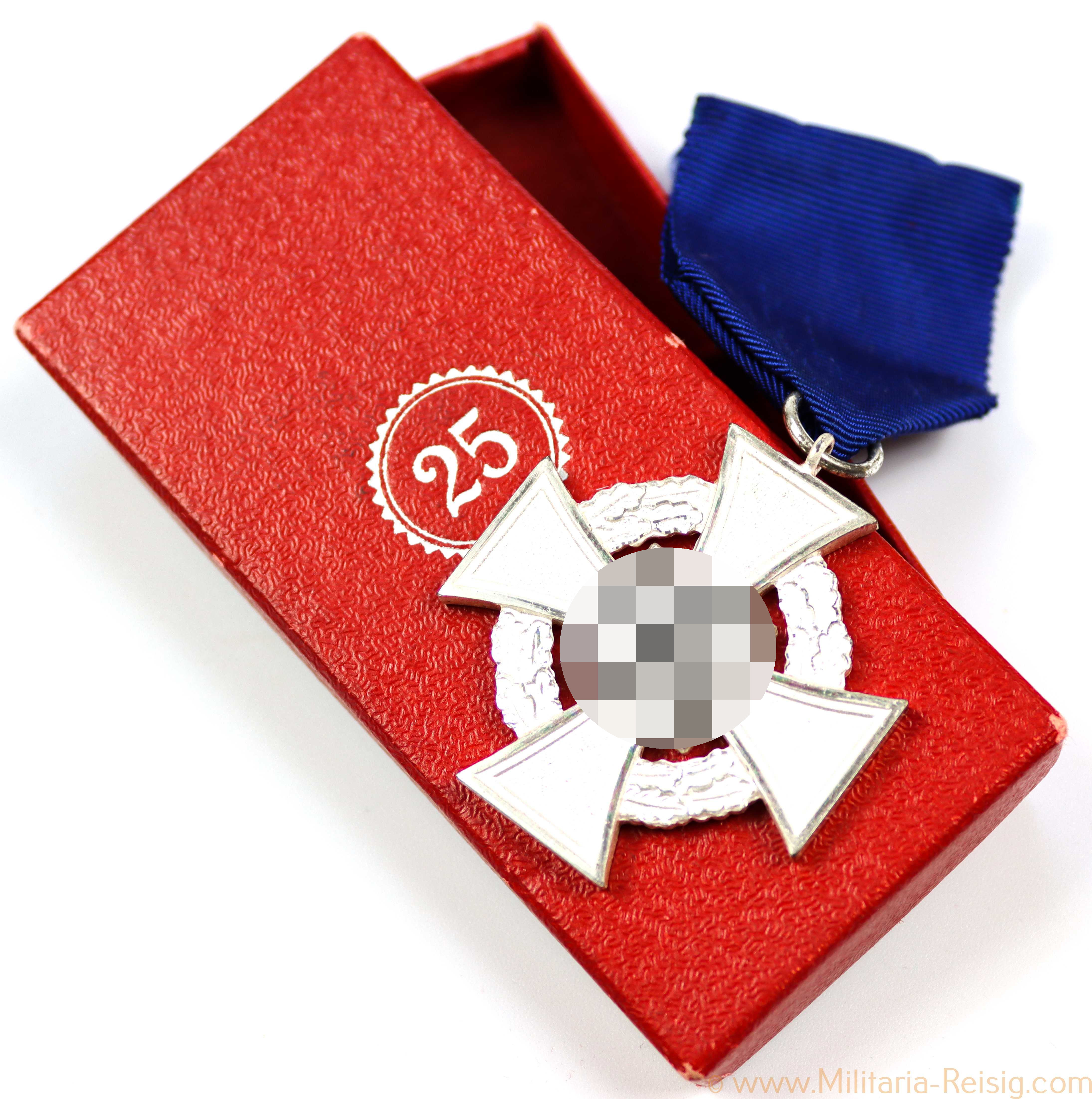 Treudienst Ehrenzeichen 25 Jahre im Etui, Herst. Franz Reischauer, Oberstein/Nahe