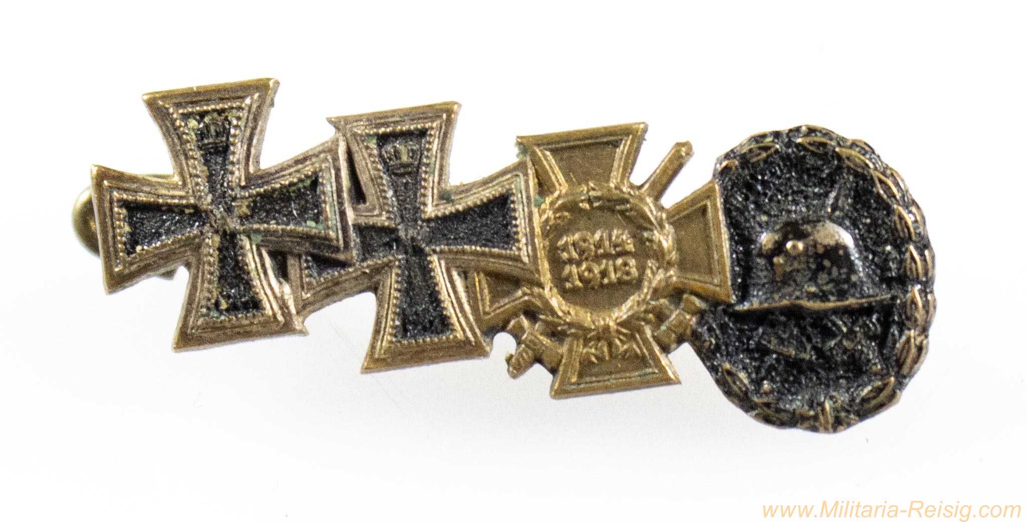 Anstecknadel 1. Weltkrieg mit 4 Auszeichnungen