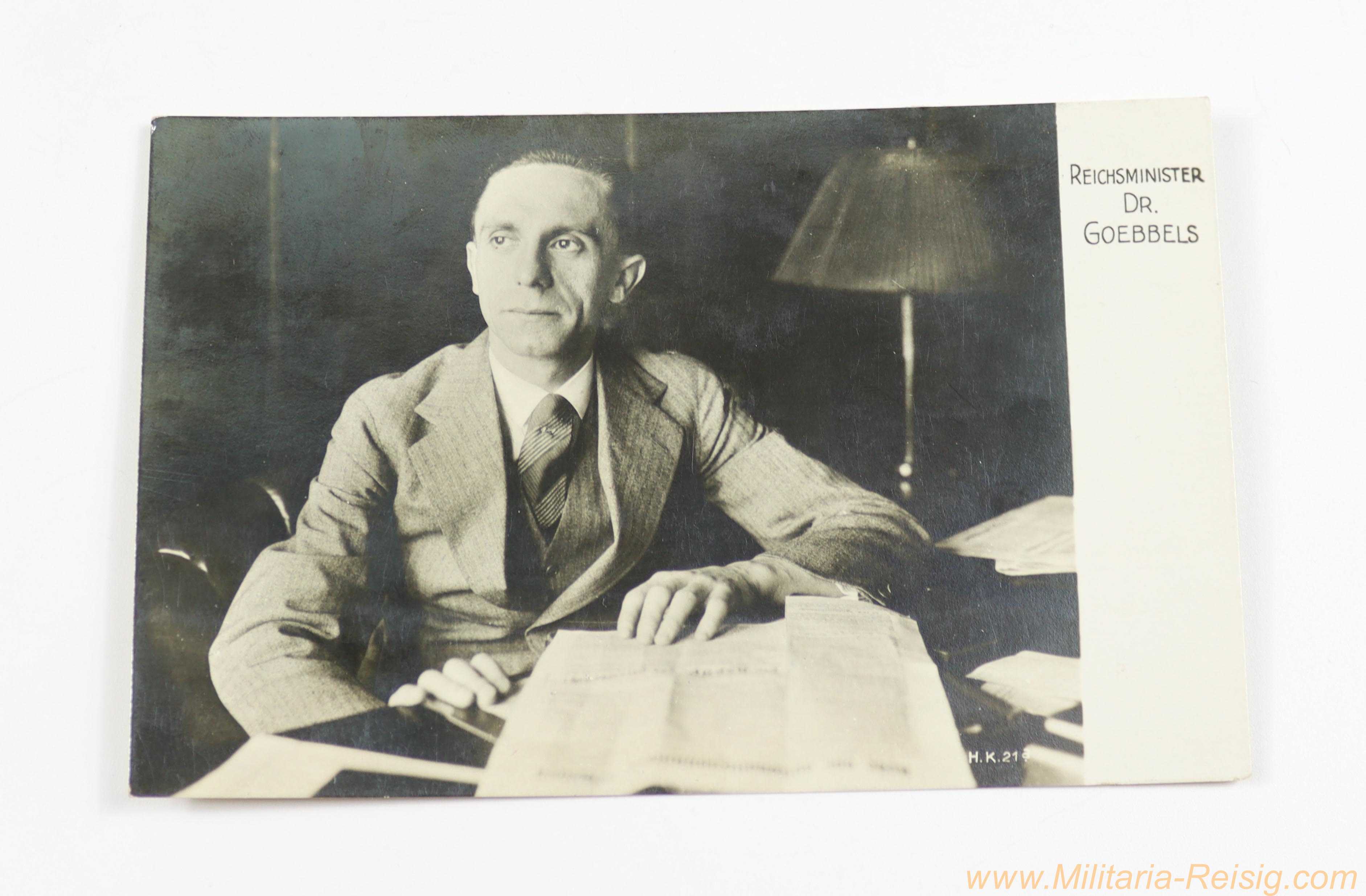 Propaganda-Postkarte "Reichsminister Dr. Goebbels"