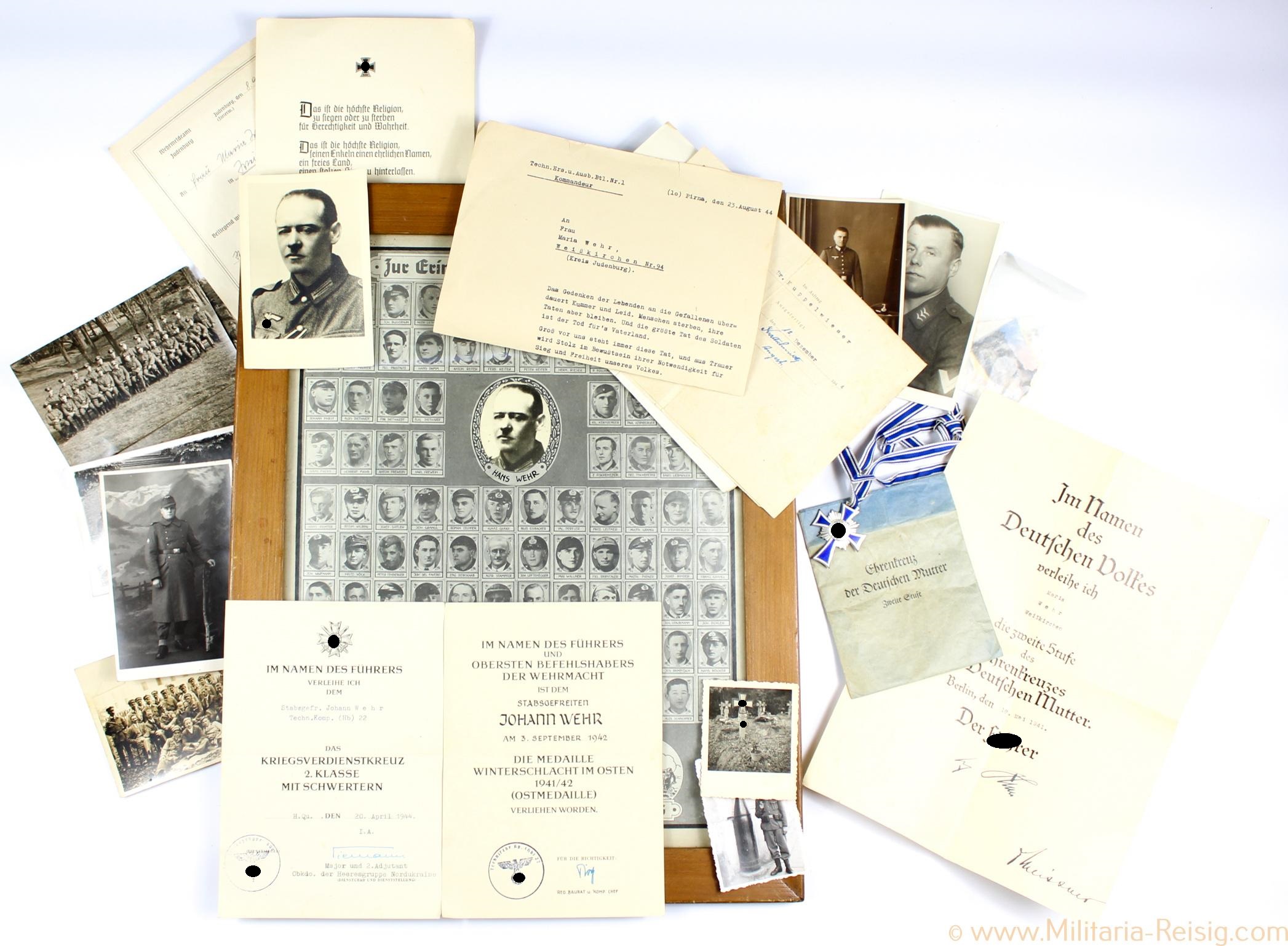 Dokumentennachlass des Stabsgefreiten Johann Wehr 