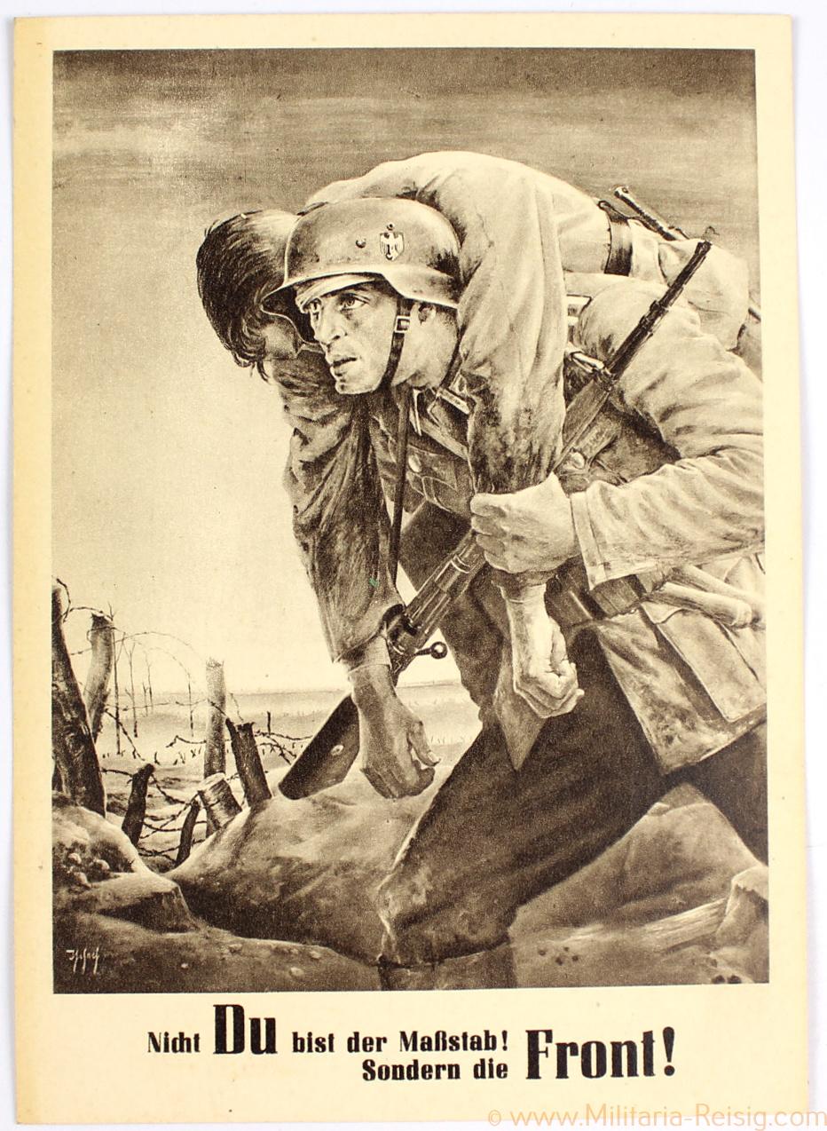 Ansichtskarte "Nicht Du bist der Maßstab! Sondern die Front!"