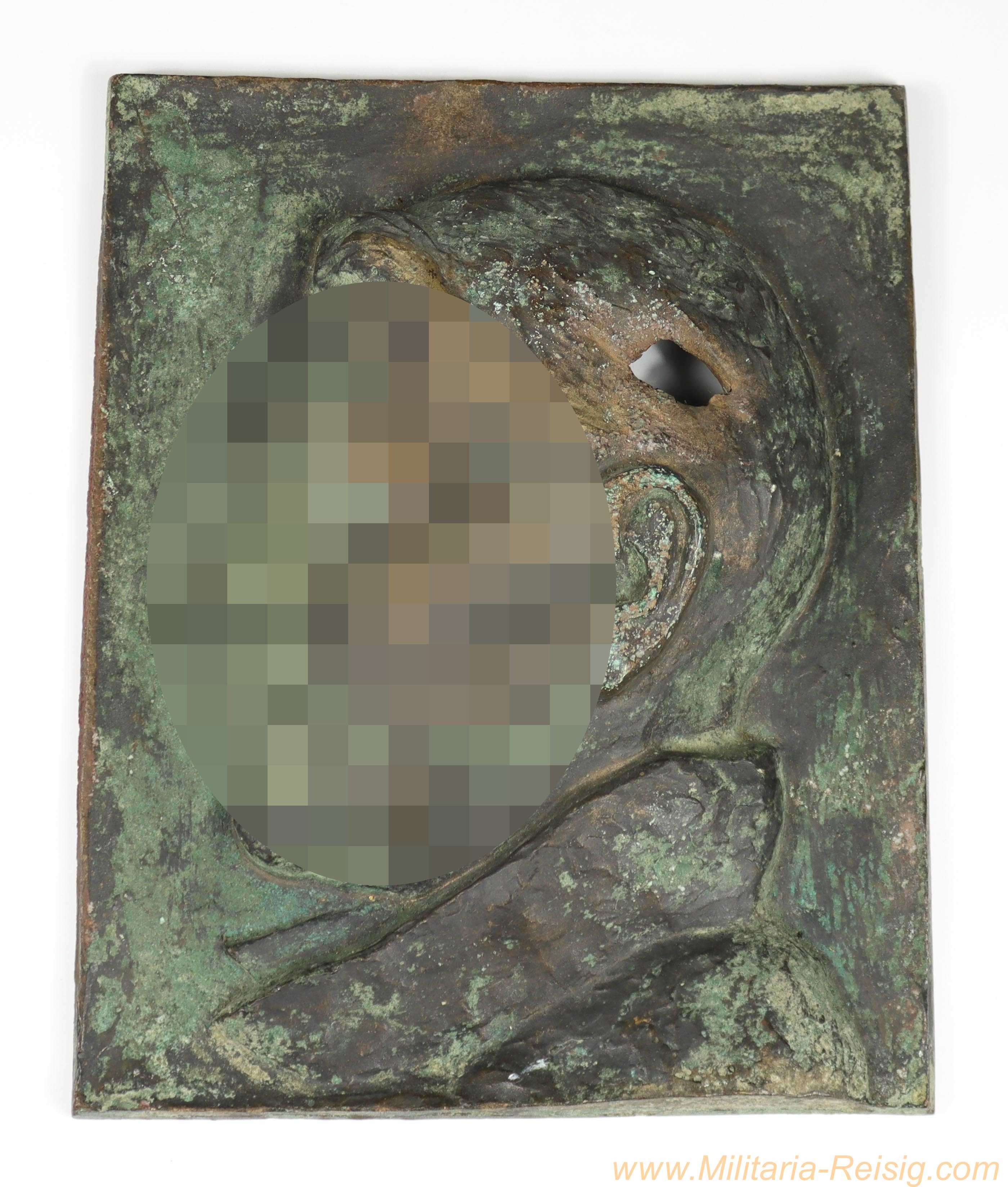 Bronze-Reliefplakette – Adolf Hitler (ca. 32 x 25,5 cm)