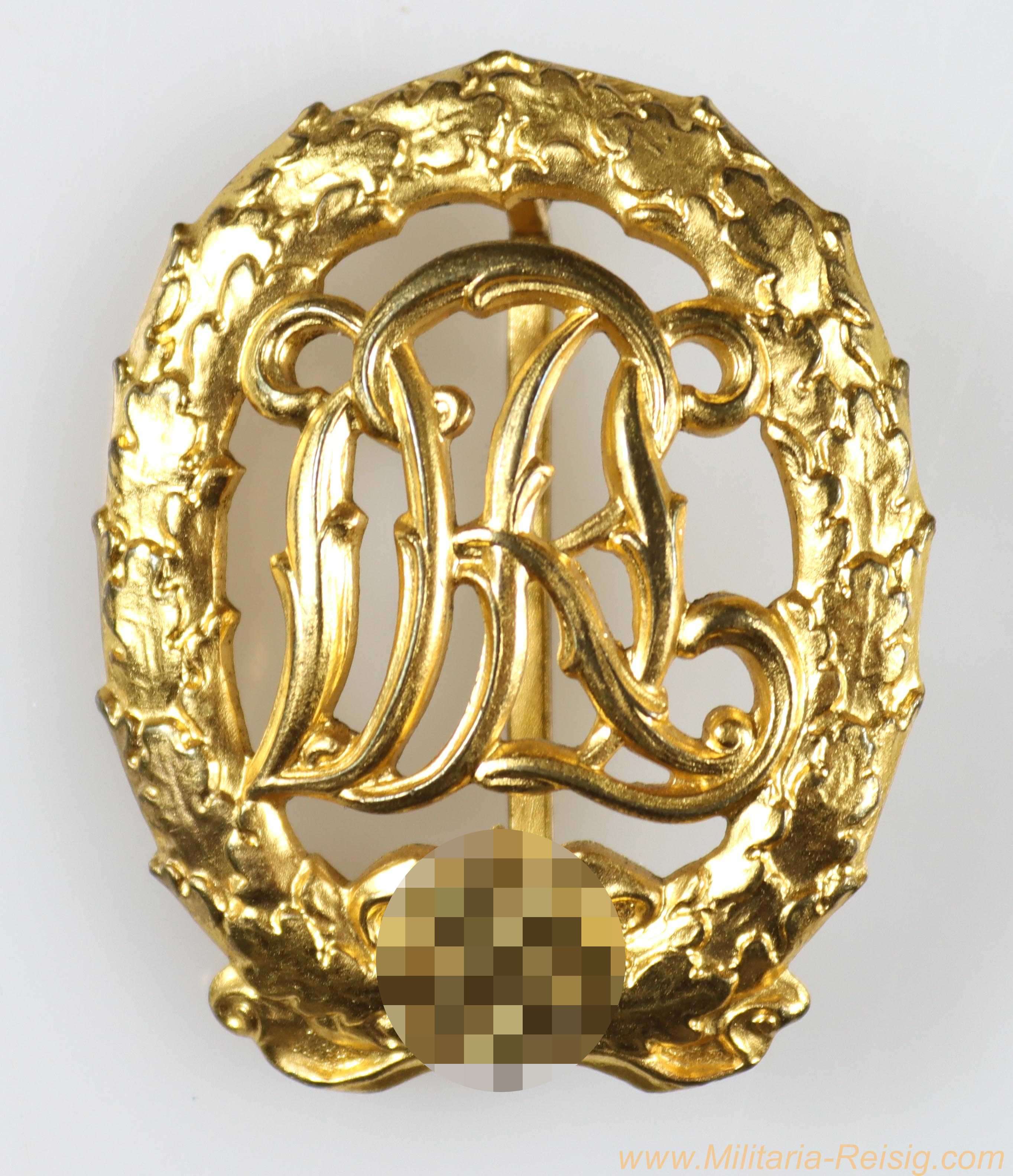 DRL Deutsches Reichssportabzeichen in Gold, Hersteller H. Wernstein Jena-Löbstedt