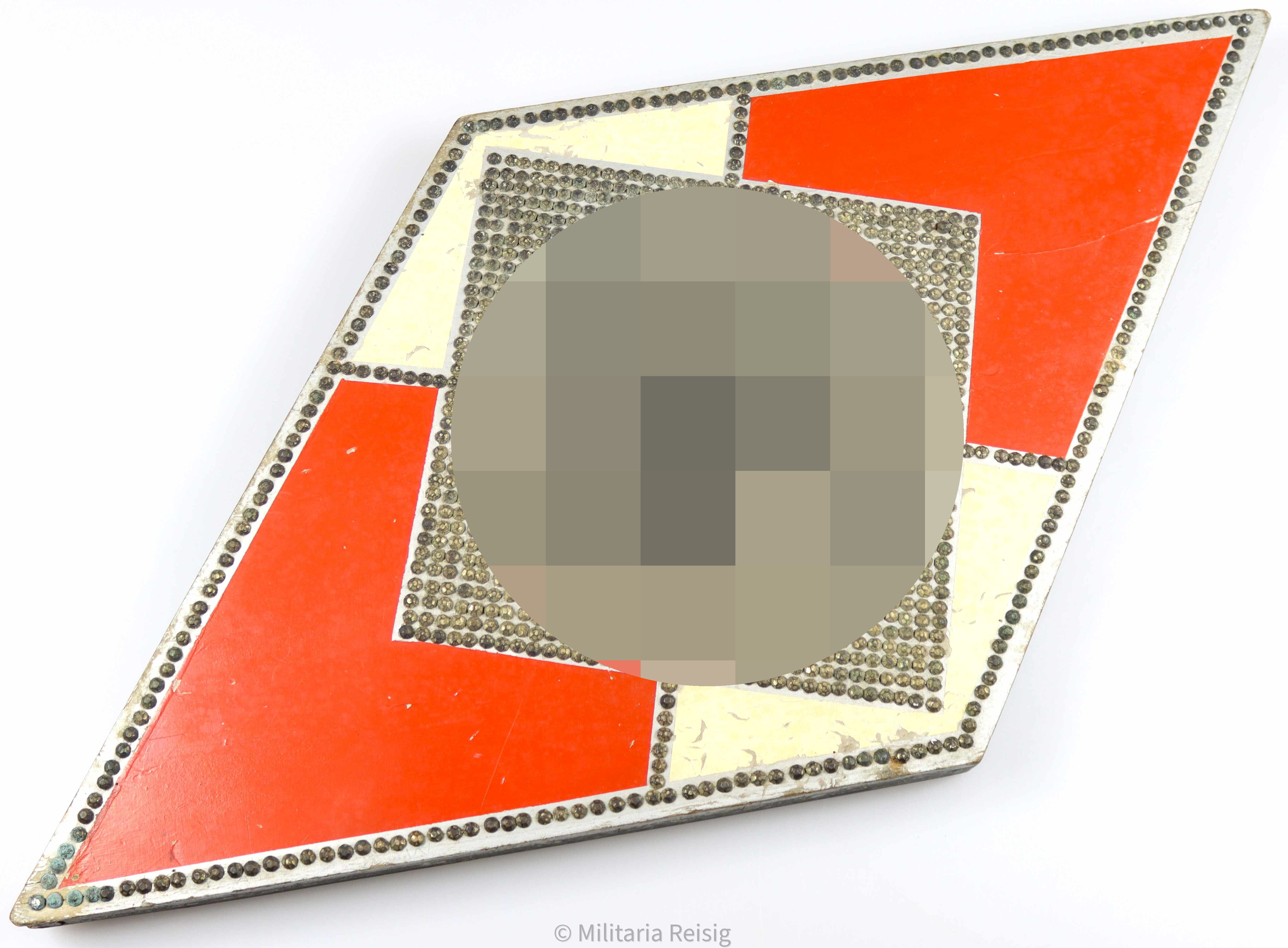 Kriegsnagelung HJ Nagelschild, Hersteller Glasmachers 