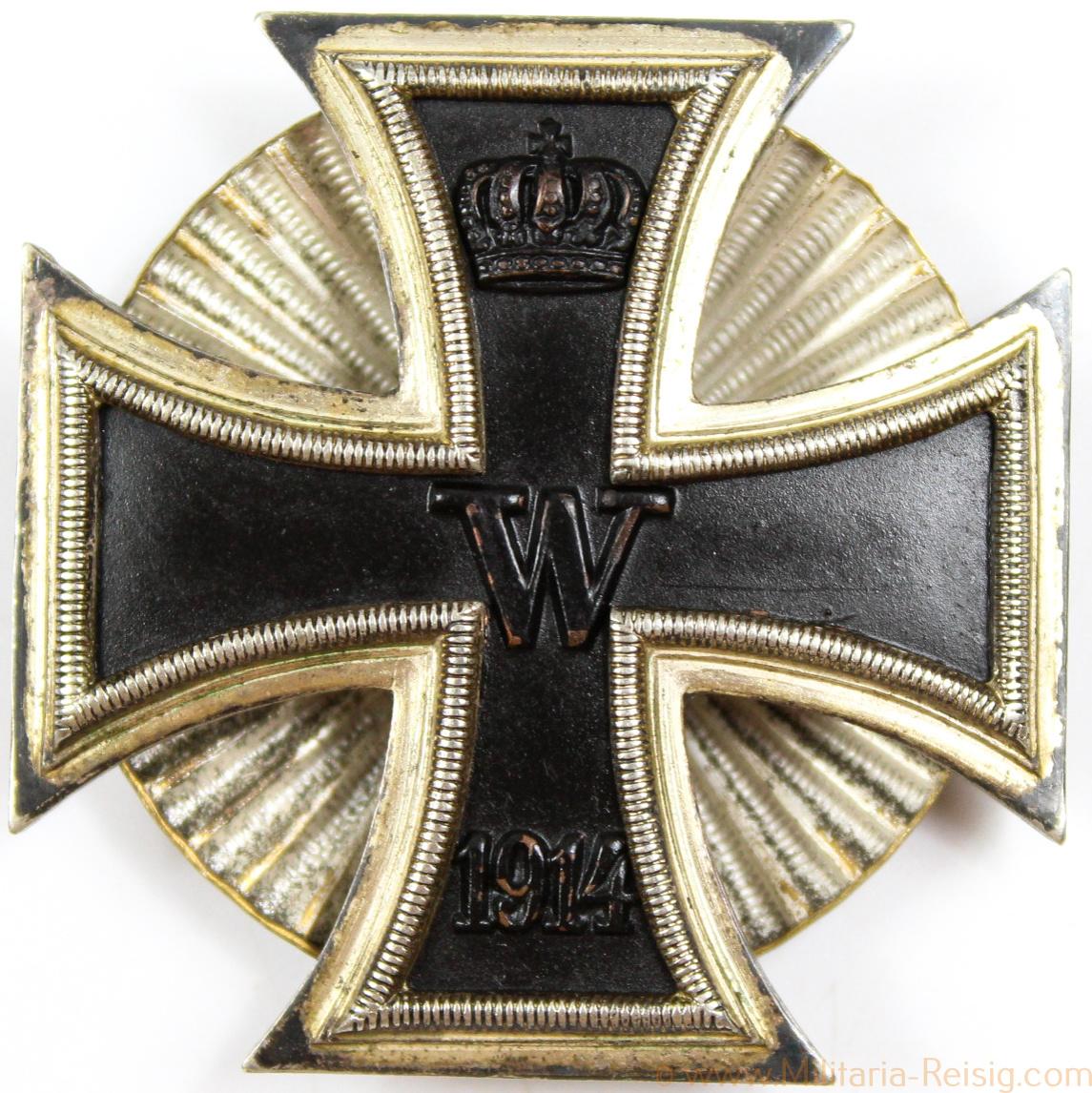 Eisernes Kreuz 1.Klasse 1914 an Schraubscheibe, Hersteller Wilhelm Deumer, Lüdenscheid