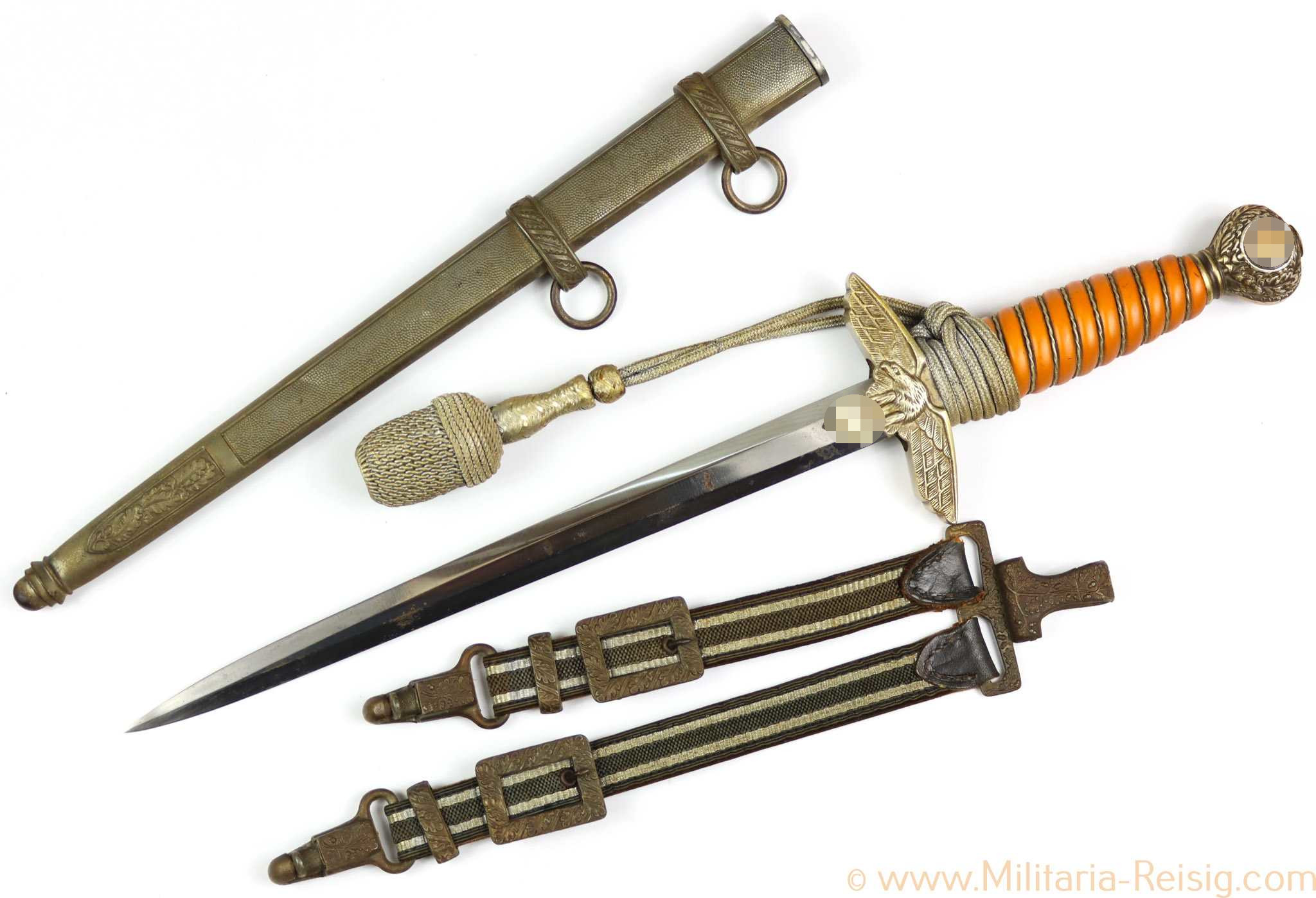 Luftwaffen Offiziersdolch, Hersteller Carl Eickhorn, Solingen (HK vergoldet)