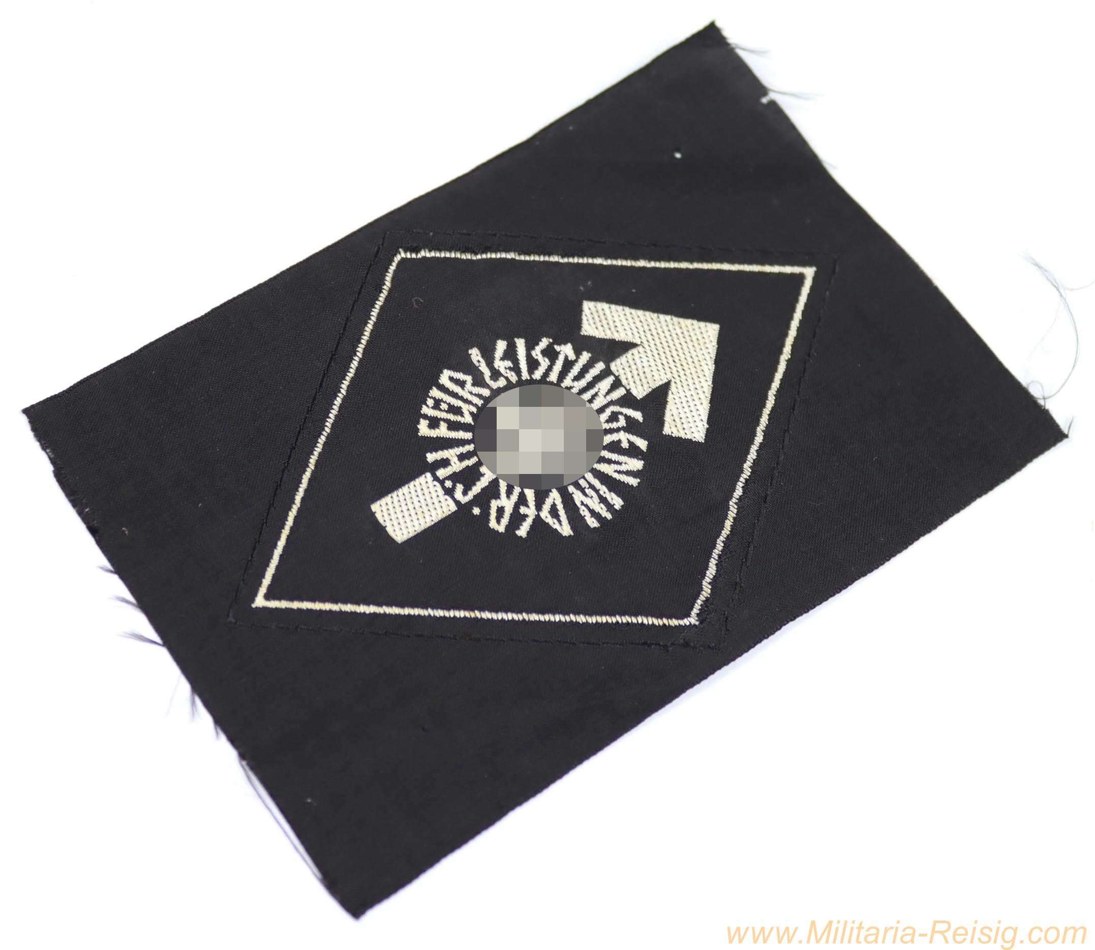 HJ-Leistungsabzeichen in Silber mit RZM-Etikett - Stoffausführung