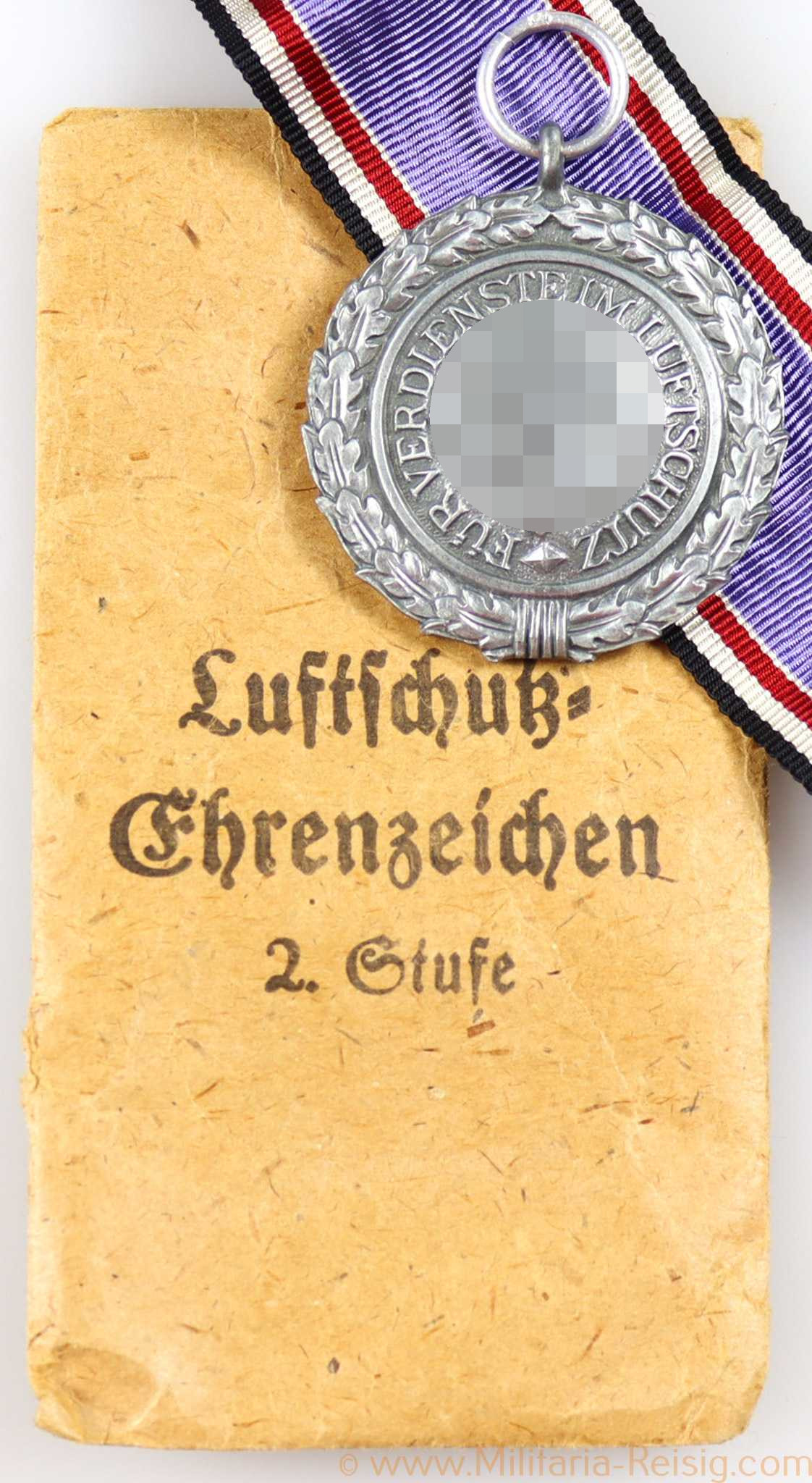 Luftschutz-Ehrenzeichen 2. Stufe in Verleihungstüte, Hersteller 60