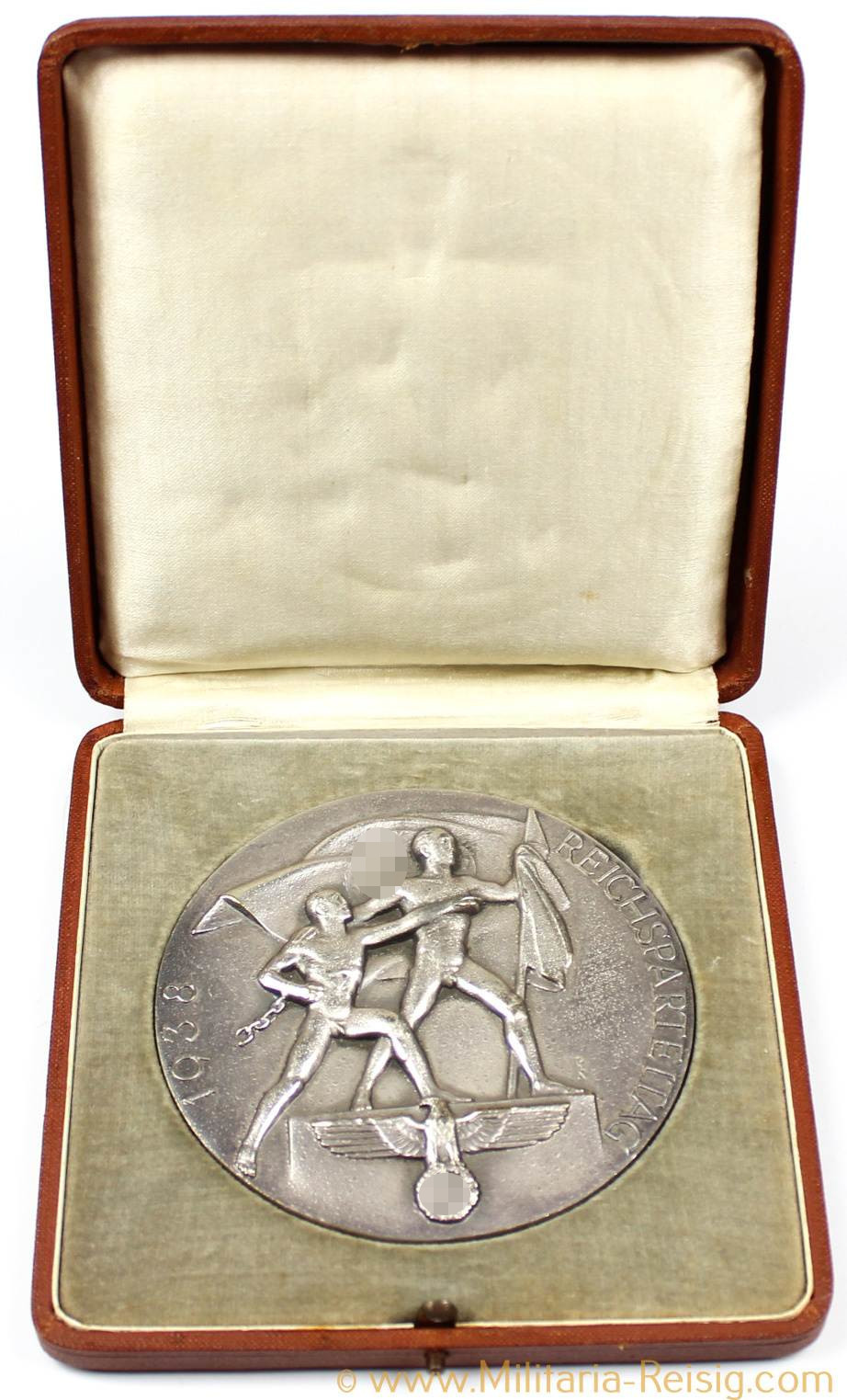 Medaille "N.S. Kampfspiele 1938 Zweiter Platz - Reichsparteitag 1938" im Etui