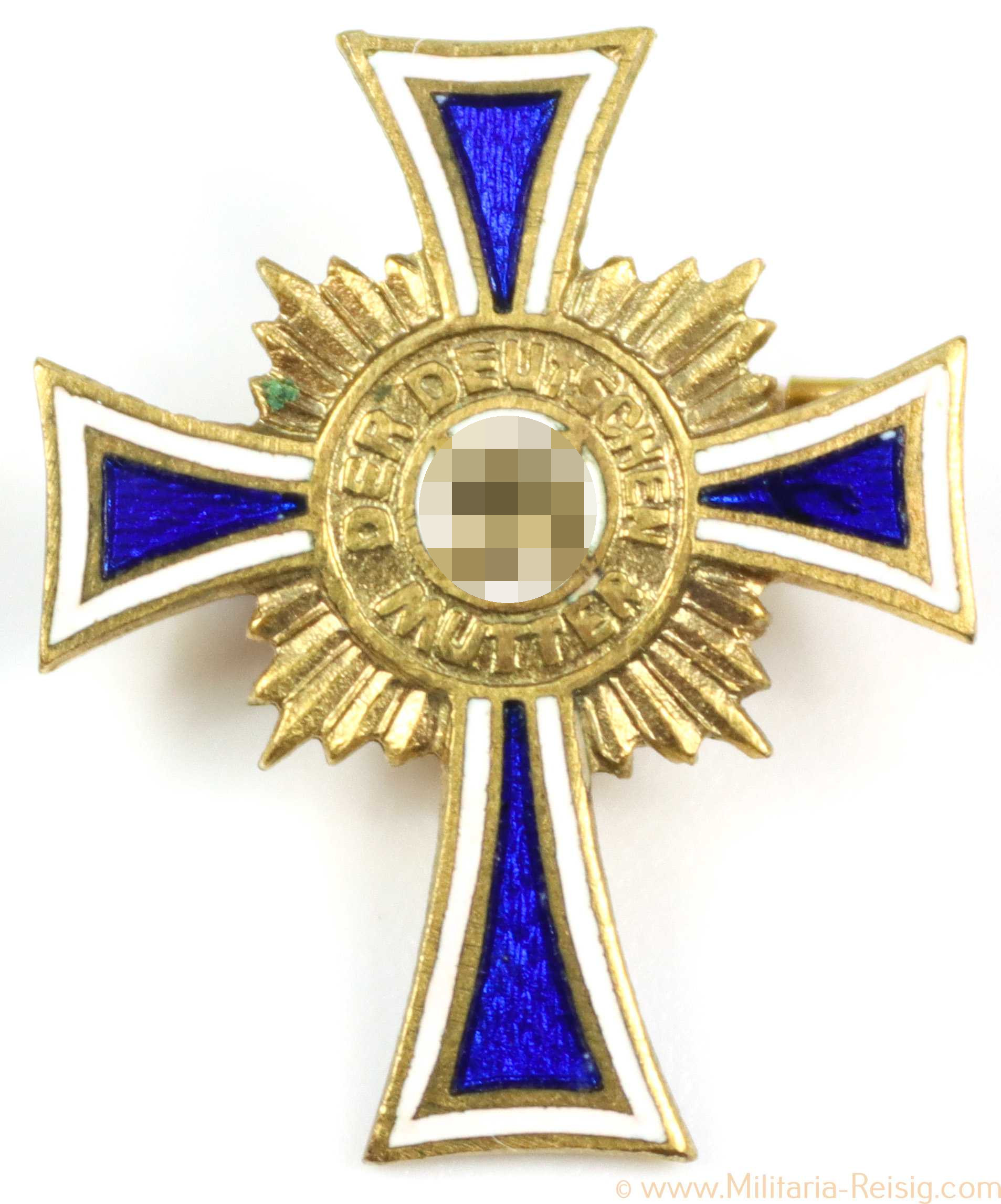Miniatur Ehrenkreuz der Deutschen Mutter in Gold zum Anstecken