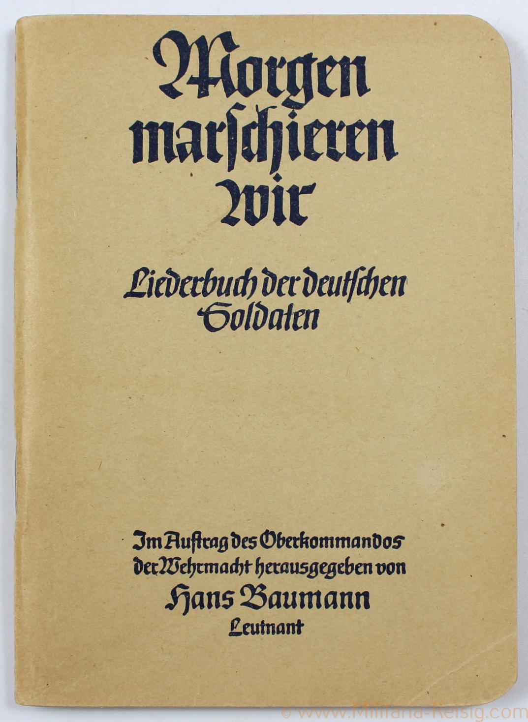 Liederbuch "Morgen marschieren wir - Liederbuch der deutschen Soldaten"