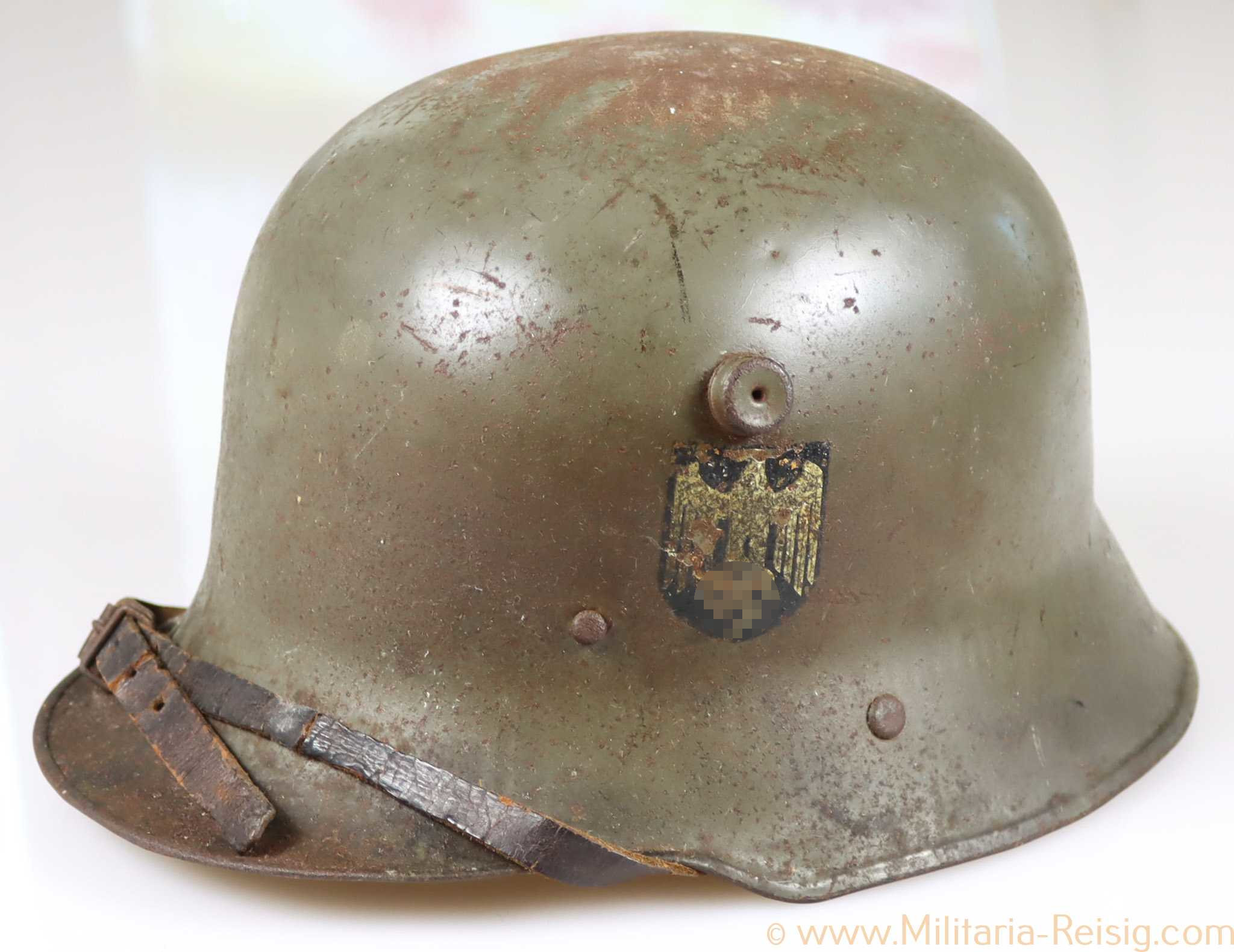 Wehrmacht Kinder Stahlhelm Doppelemblemer