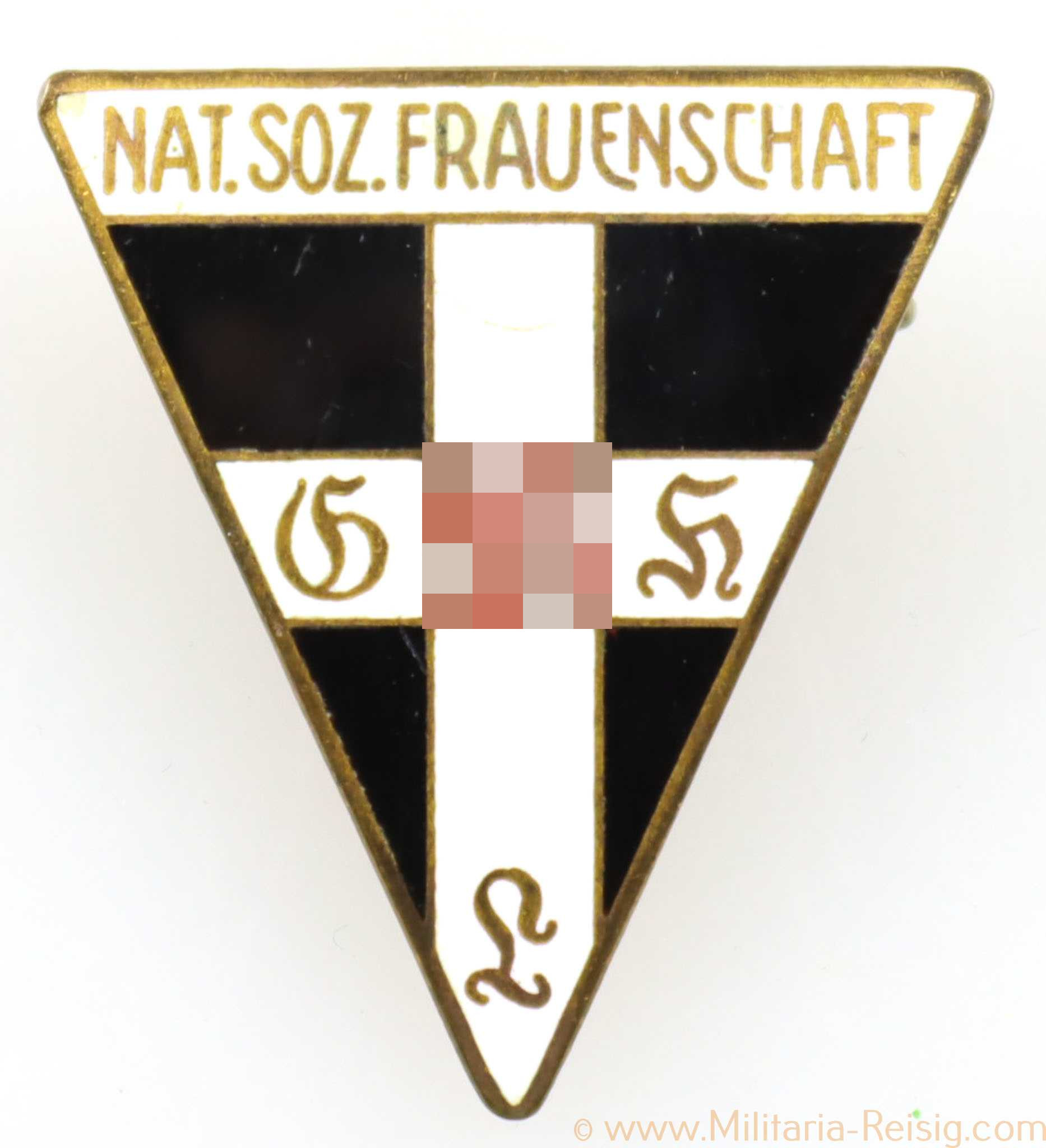 Ansteckbrosche Nat. Soz. Frauenschaft, Hersteller RZM M1/13, 27 mm