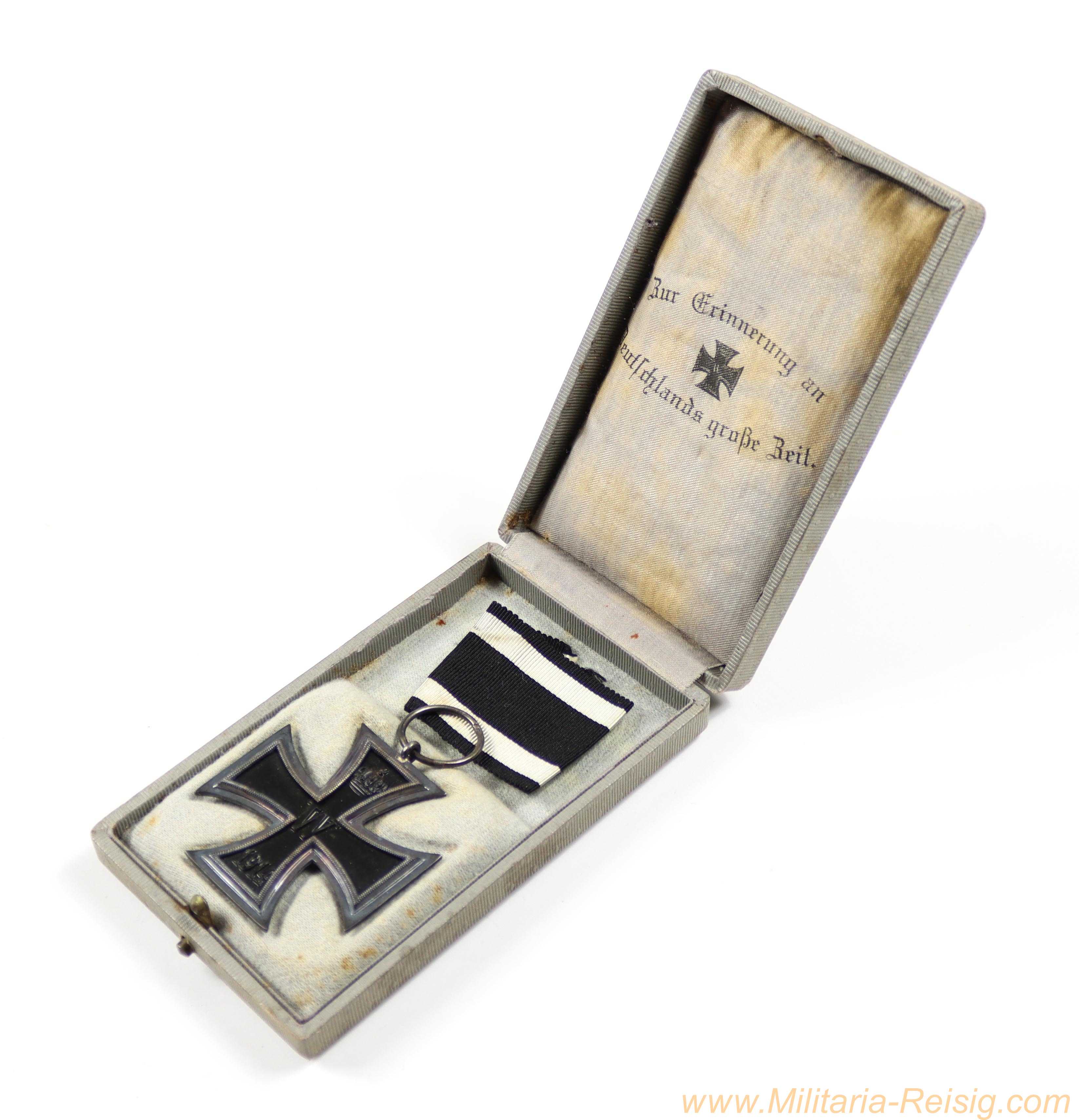 Eisernes Kreuz 2. Klasse 1914 im Etui, Hersteller "EW" (Emil Wiechmann)