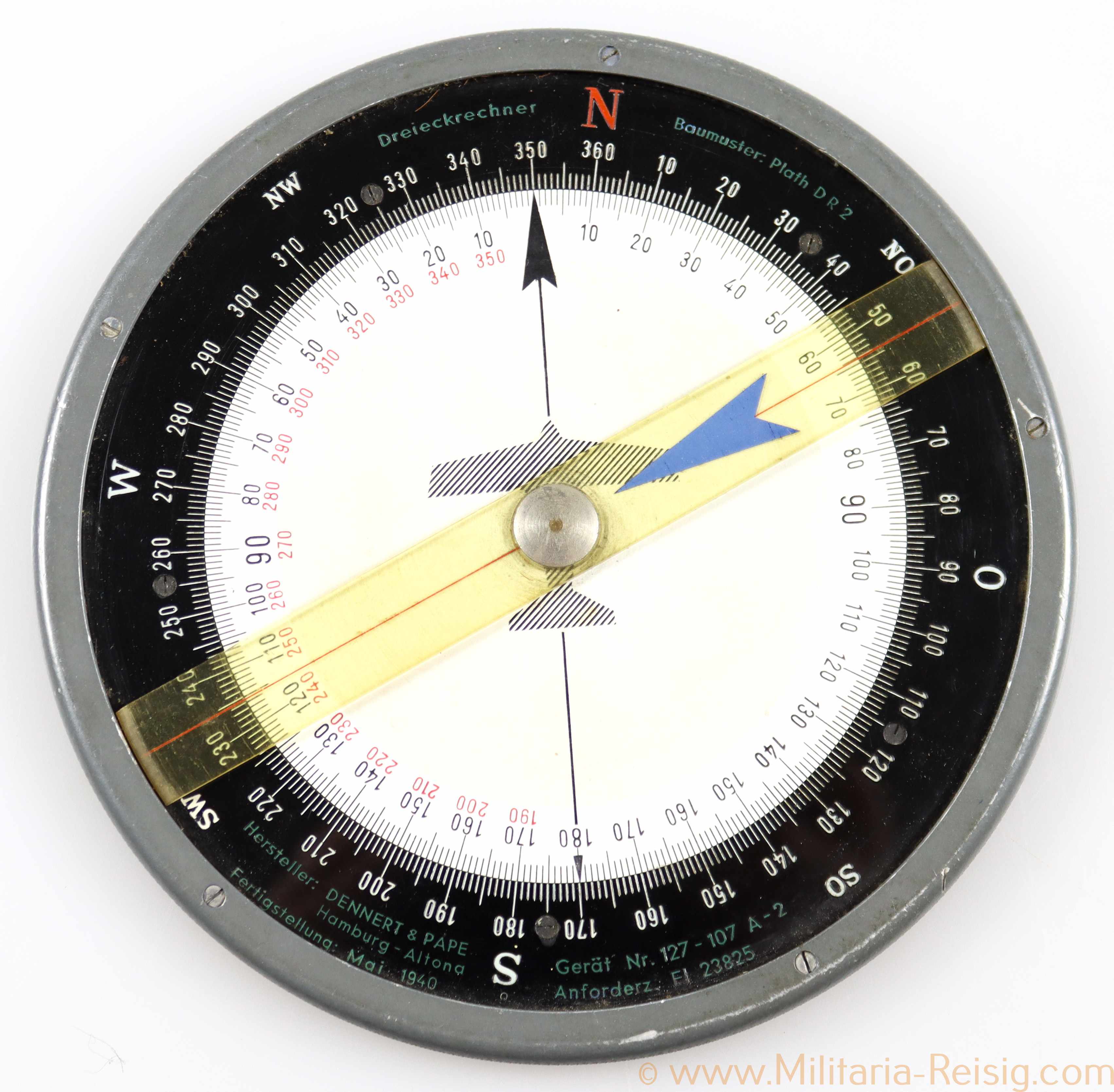 Luftwaffe Dreieckrechner, Baumuster "Plath DR2" 1940