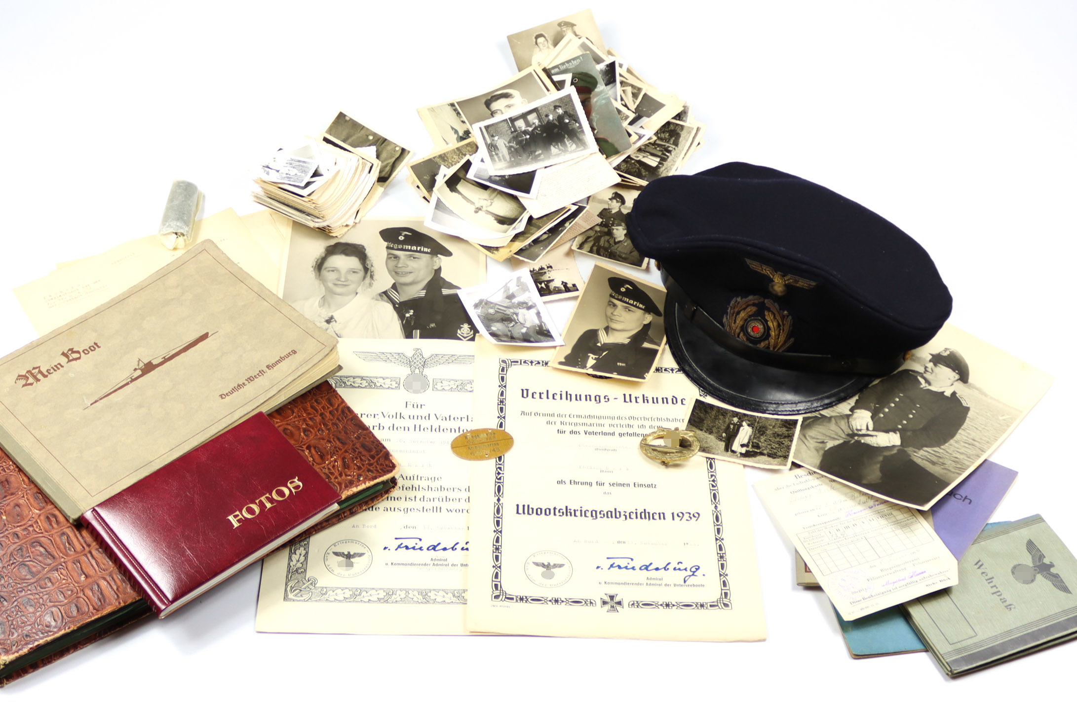 Kriegsmarine Nachlass von Phillip Mark, Obermaschinist, U 536