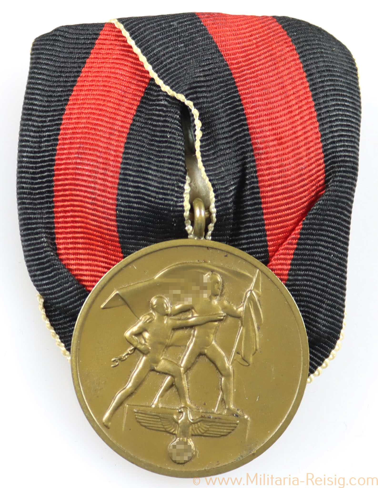 Sudetenland Medaille an Einzelspange