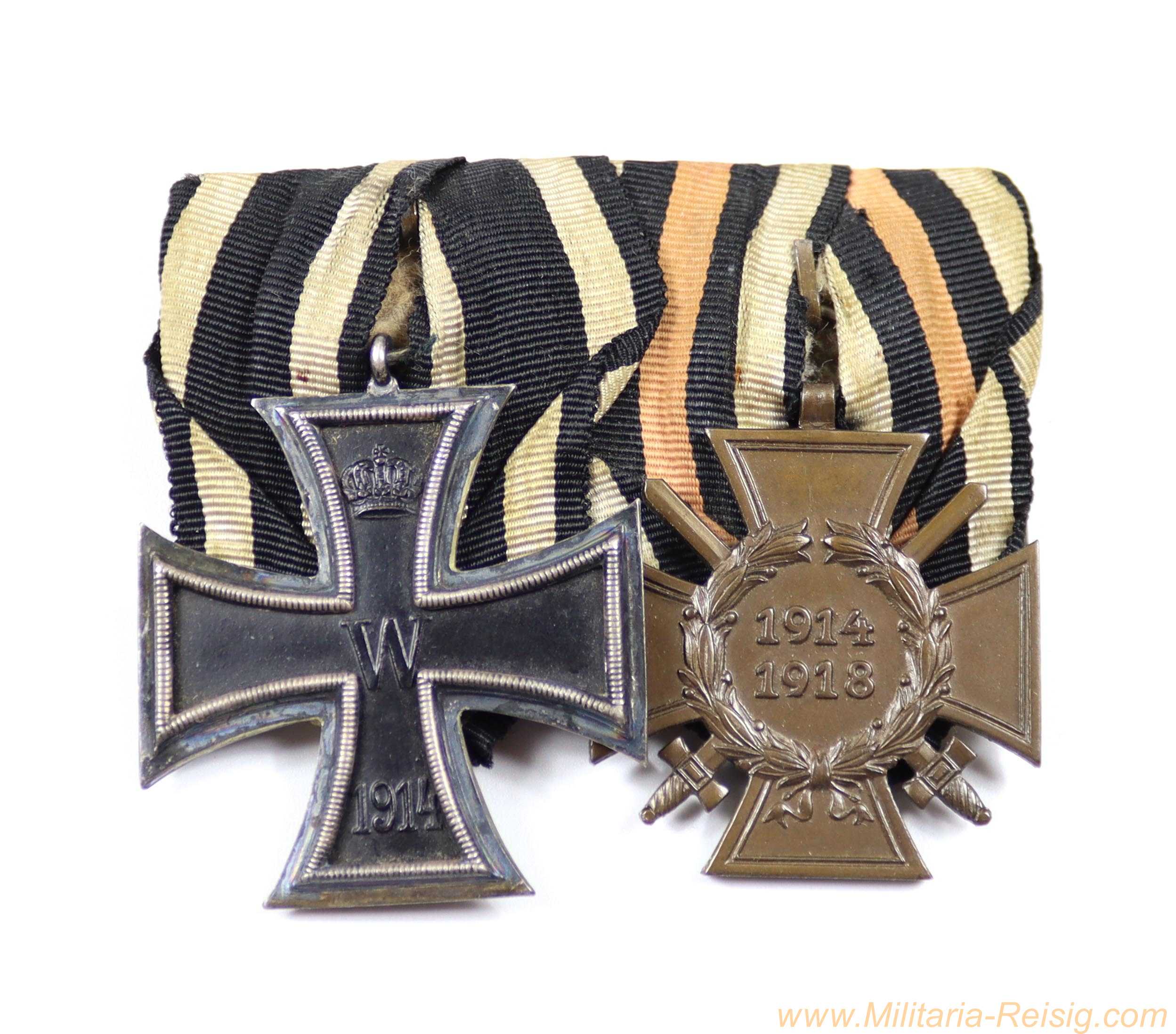2er Ordensspange – EK2 1914 & Frontkämpferkreuz