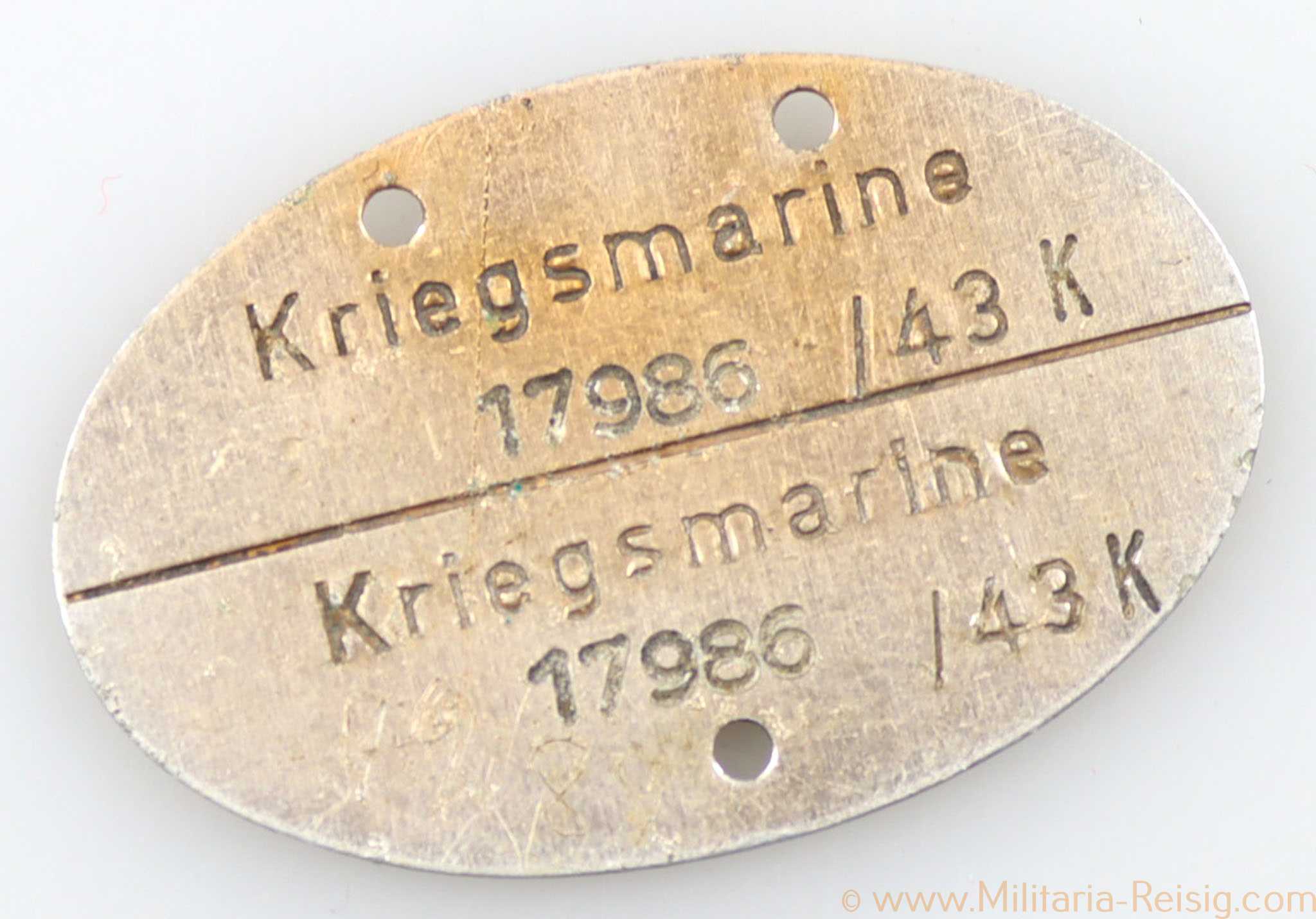 Kriegsmarine Erkennungsmarke 