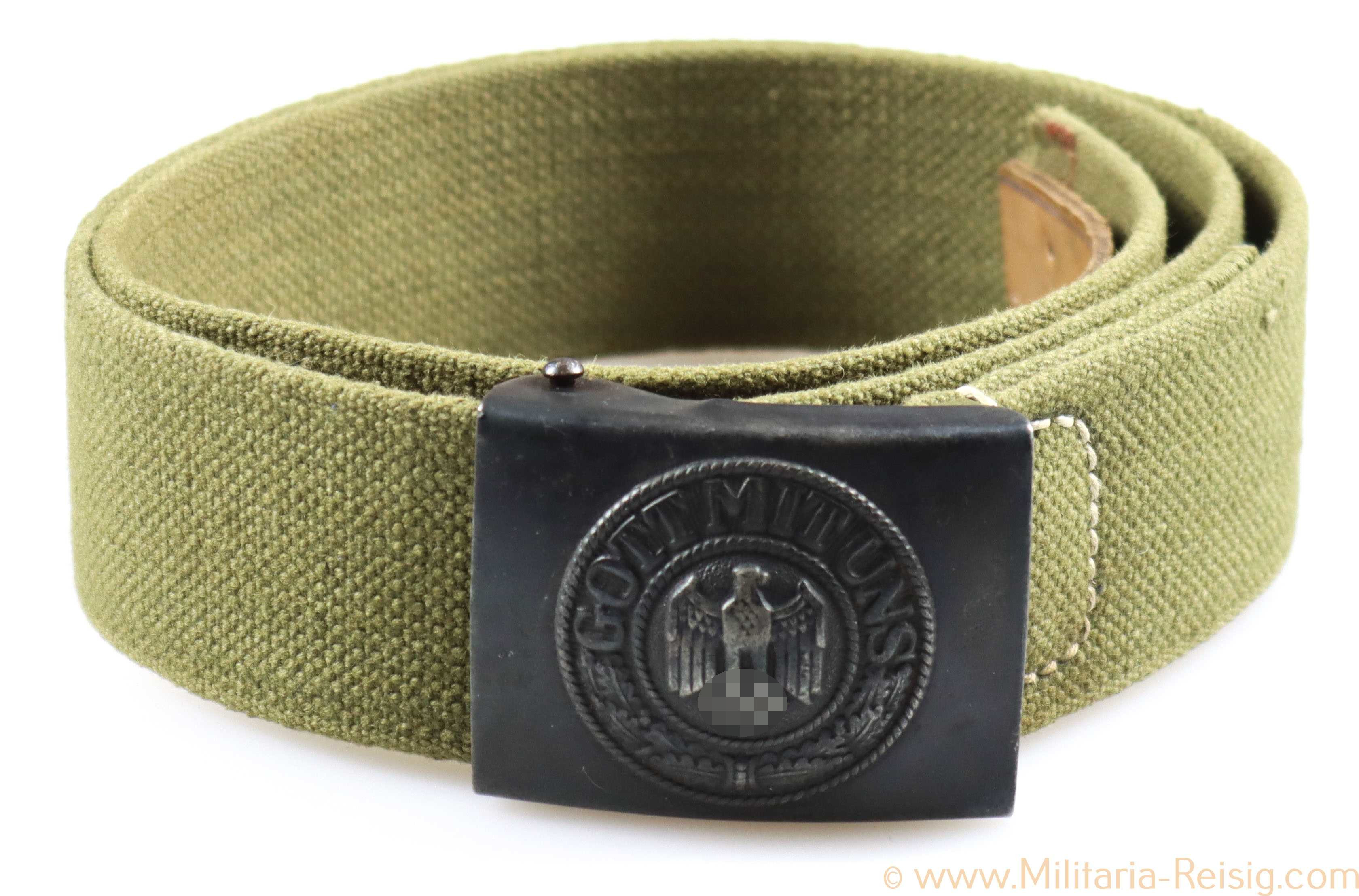 Wehrmacht Koppelschloss mit Koppelriemen Afrikakorps, Hersteller N&H 1942