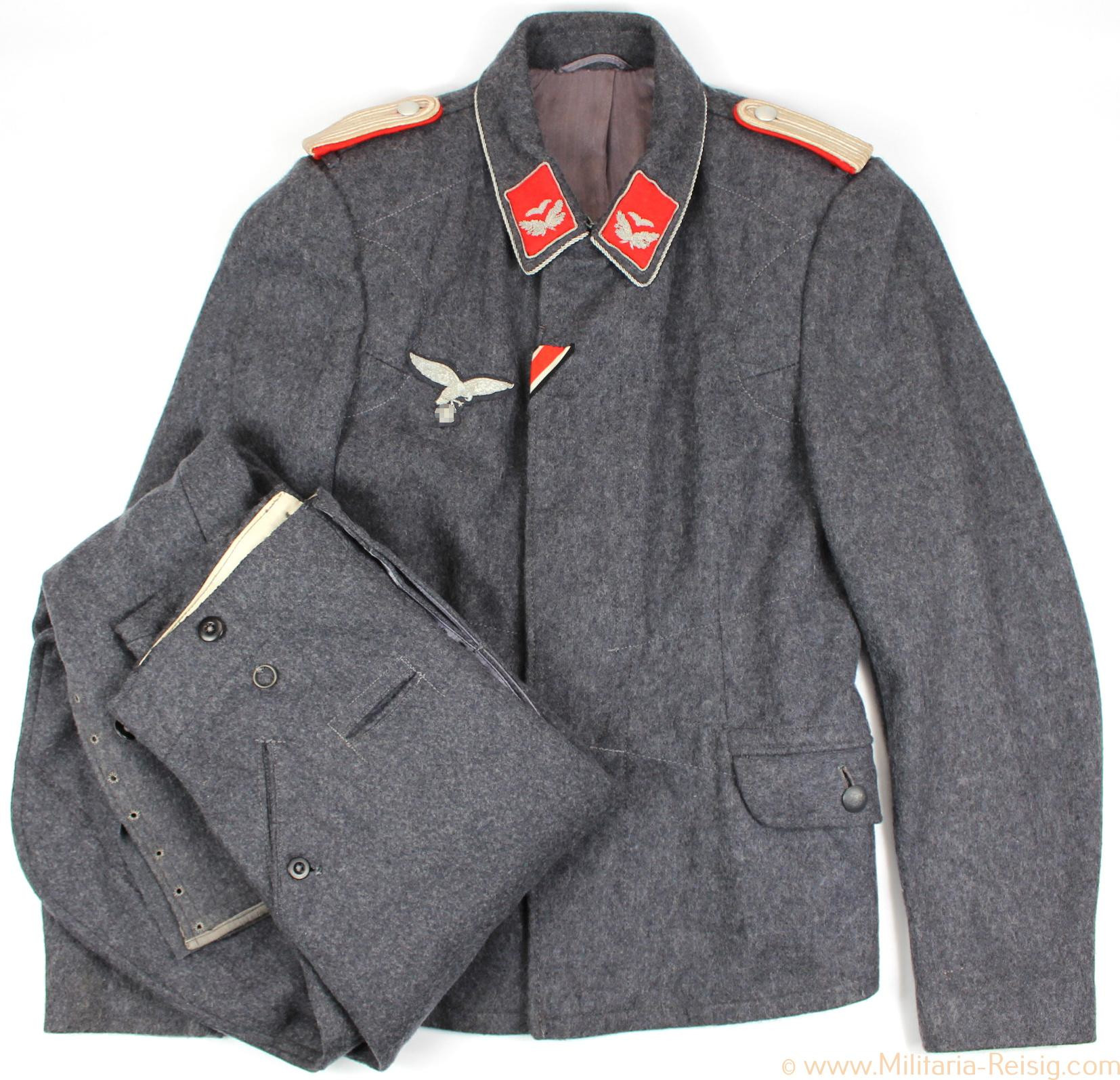 Flak Uniform Leutnant der Luftwaffe mit Stiefelhose