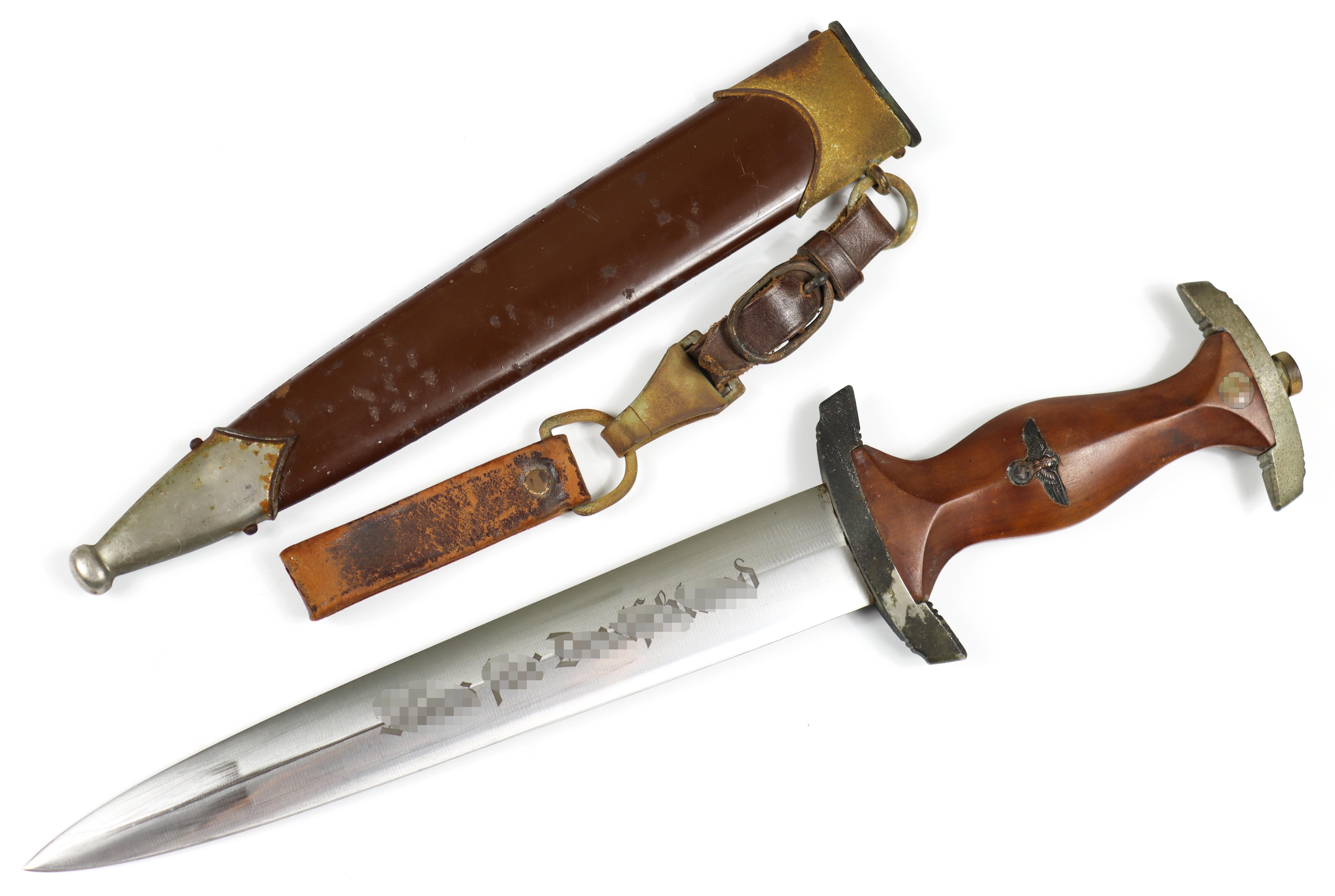 SA Dolch mit Gehänge - Hersteller RZM M7/38 (Paul Seilheimer, Solingen)